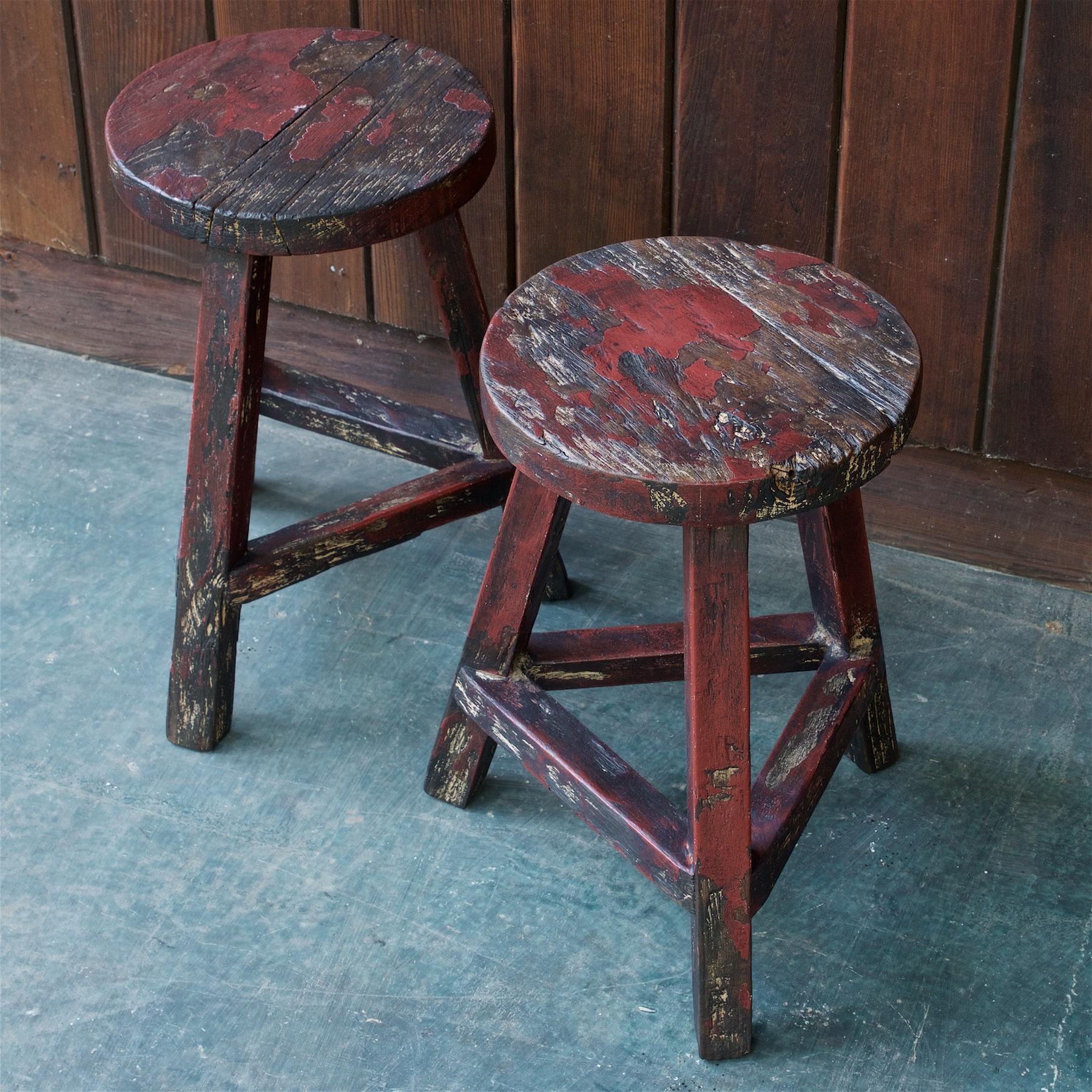 American Craftsman 1950s Studio Craft Wooden Plant Stand Stacking Stool