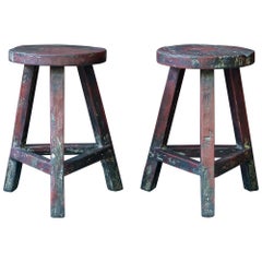 Used 1950s Studio Craft Wooden Plant Stand Stacking Stool