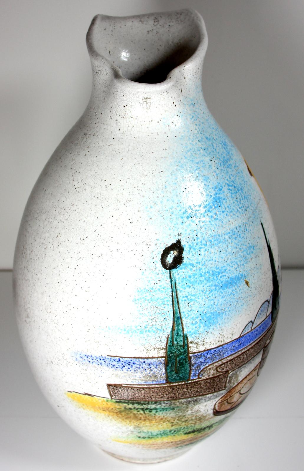 Mid-Century Modern  1950s Studio Keramik floor Vase series GARDA Atelier Huber Roethe Landshut   For Sale