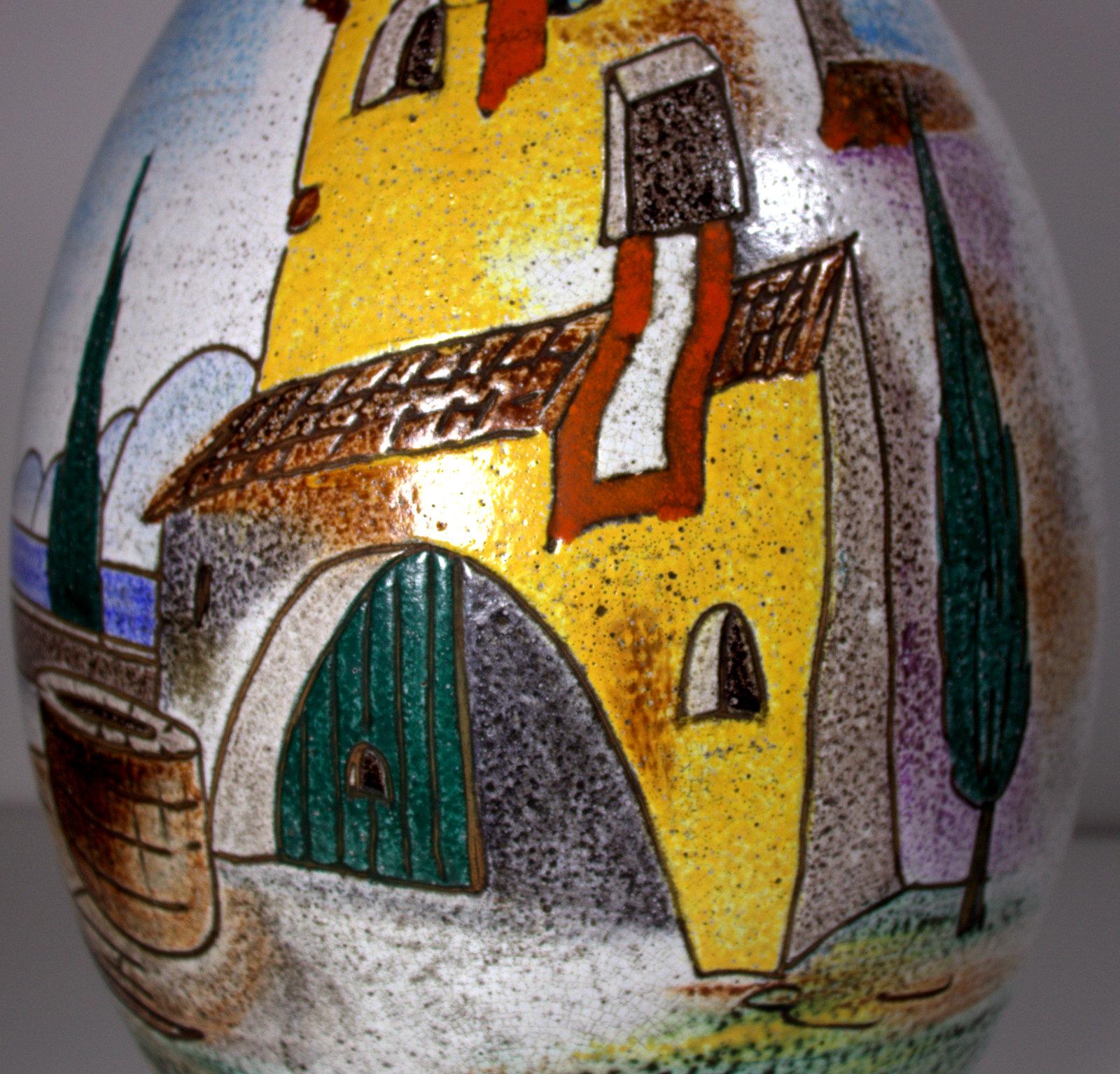 Pottery  1950s Studio Keramik floor Vase series GARDA Atelier Huber Roethe Landshut   For Sale