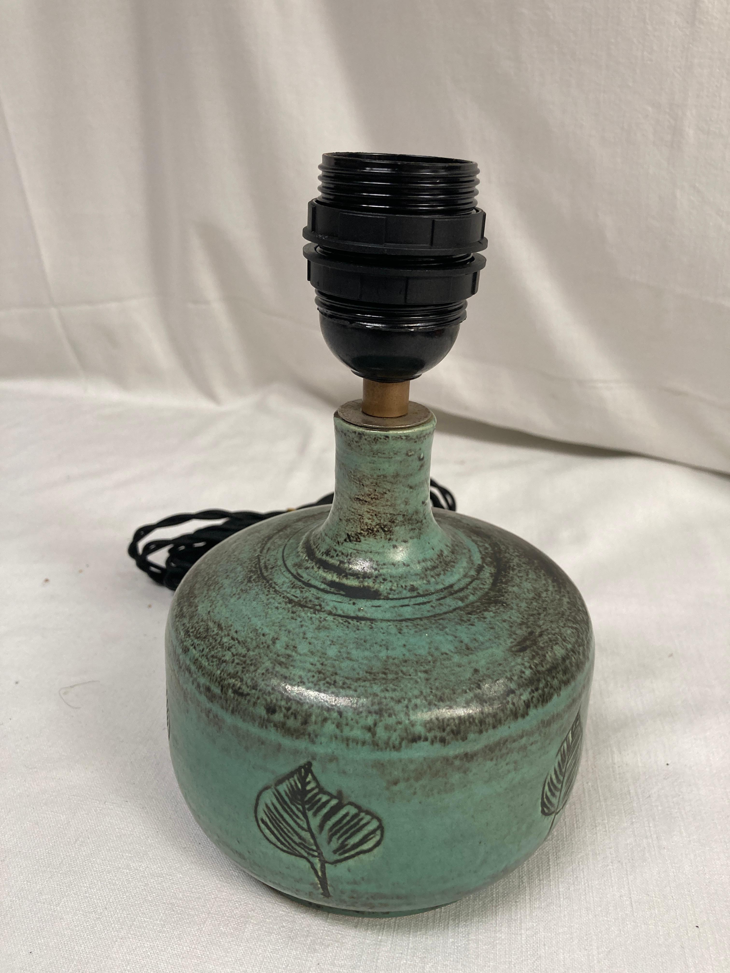 Lámpara de cerámica Studio Pottery de los años 50, de Jacques Blin Francés en venta