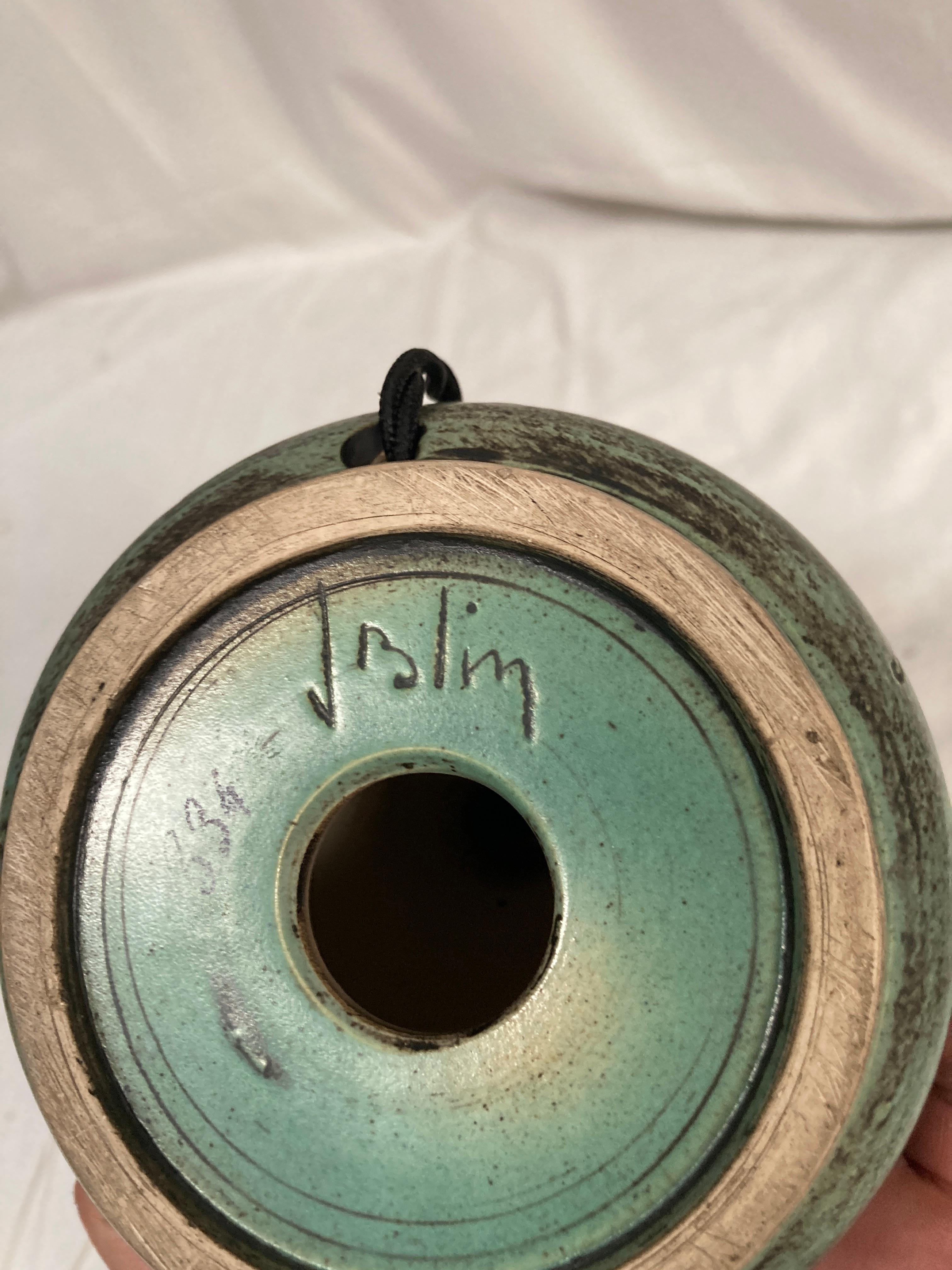 Lámpara de cerámica Studio Pottery de los años 50, de Jacques Blin mediados del siglo XX en venta