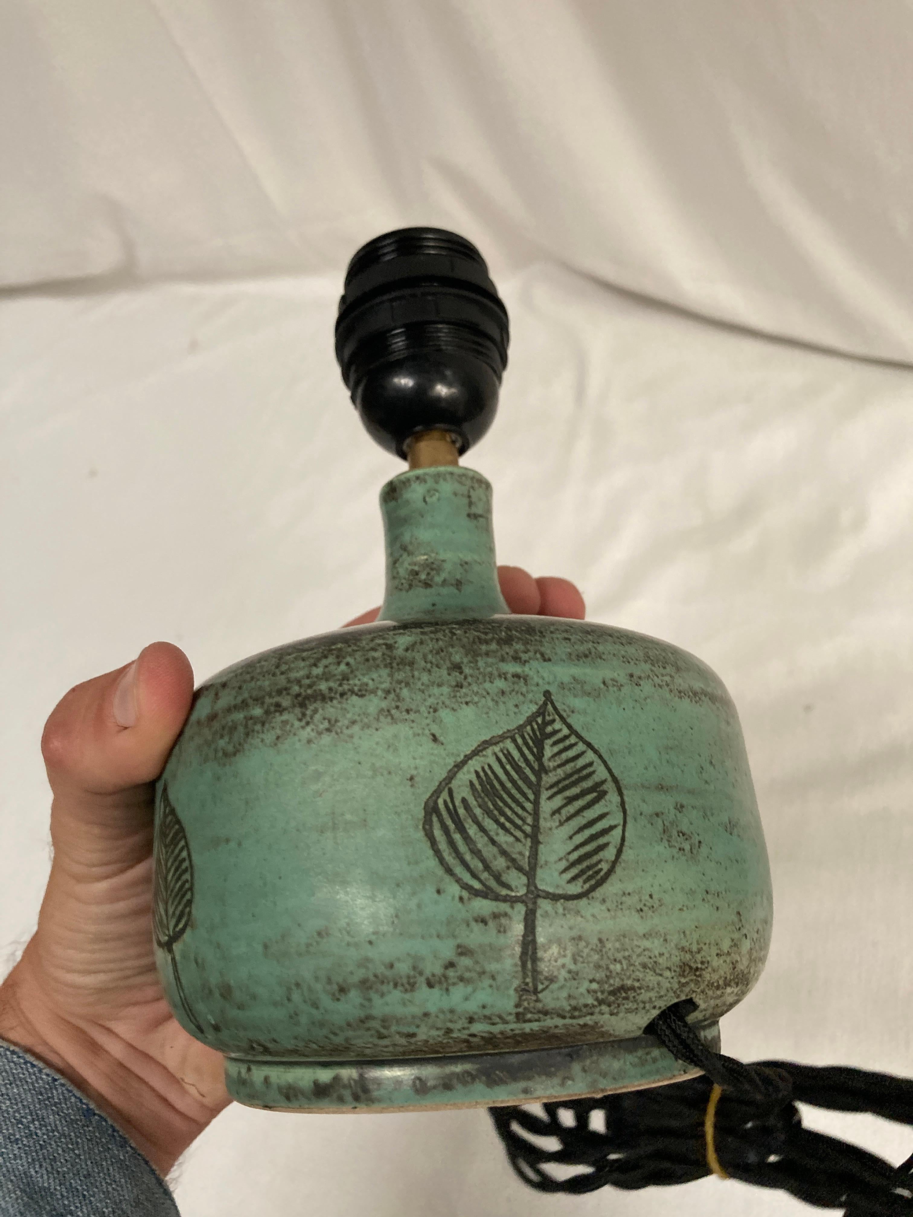 Lámpara de cerámica Studio Pottery de los años 50, de Jacques Blin Cerámico en venta
