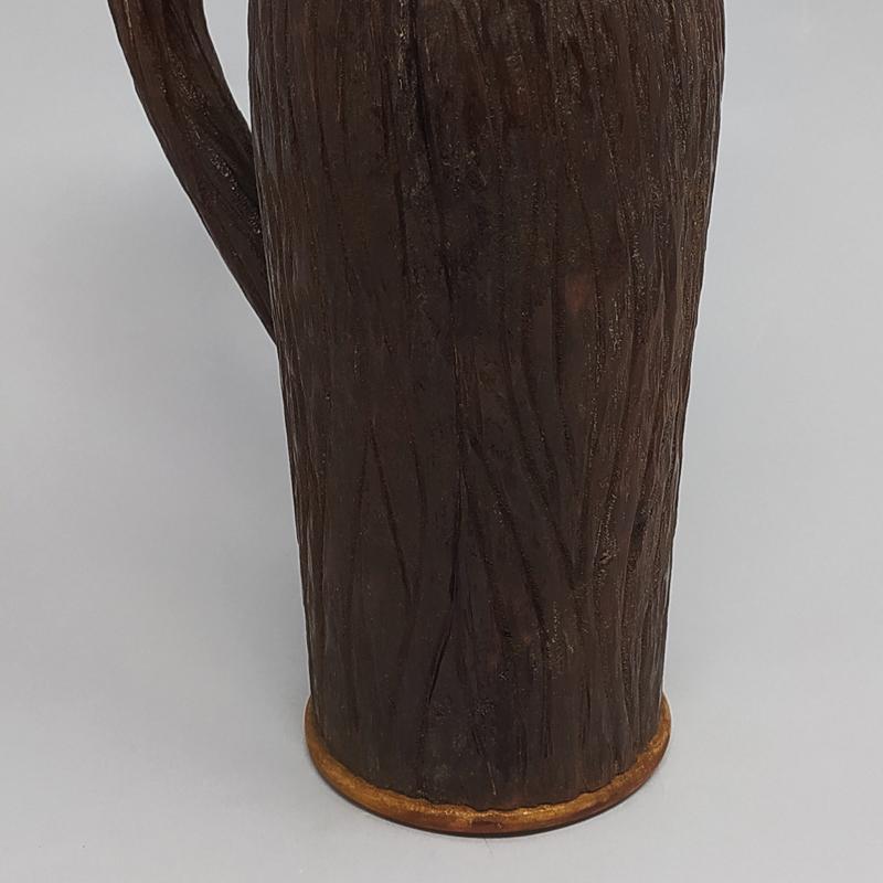 1950s Stunning Aldo Tura Pitcher in Brass and Wood, Made in Italy For Sale 3
