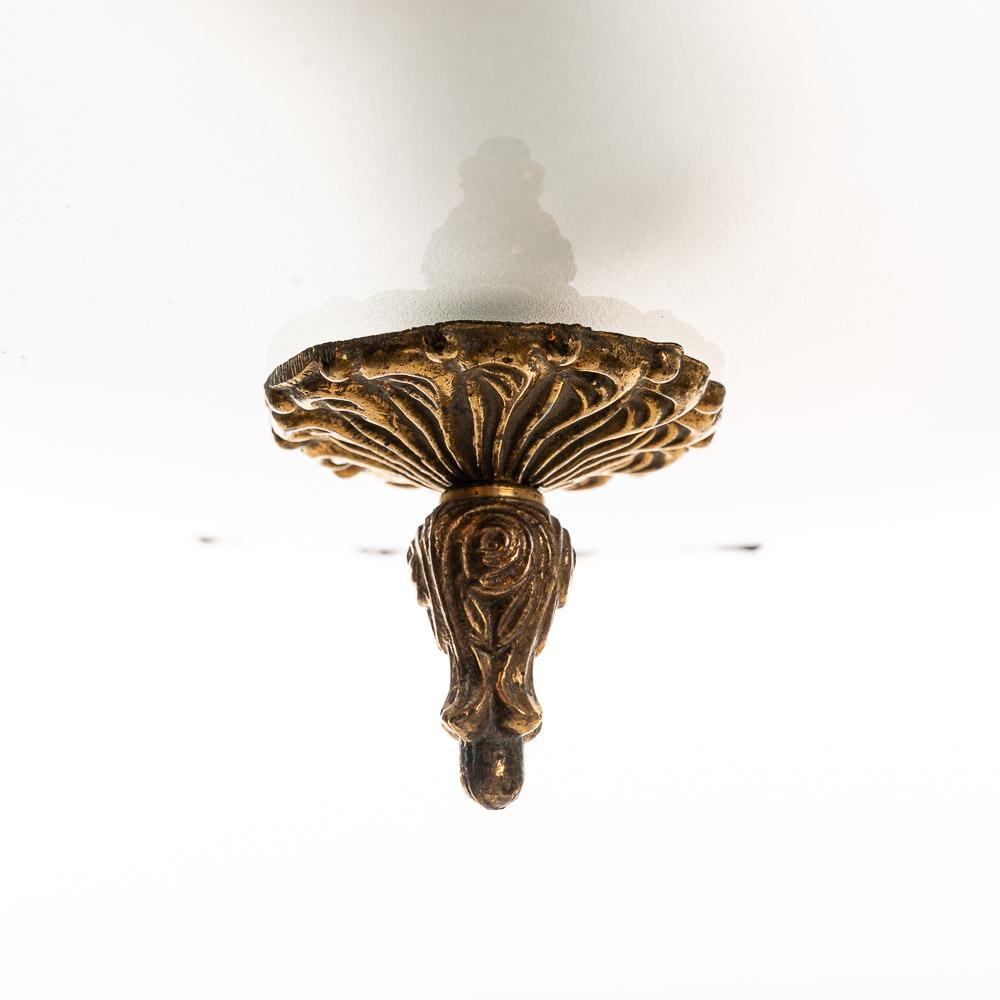 1950's Stunning Brass & Glass Pendant in style of Pietro Chiesa For Sale 3