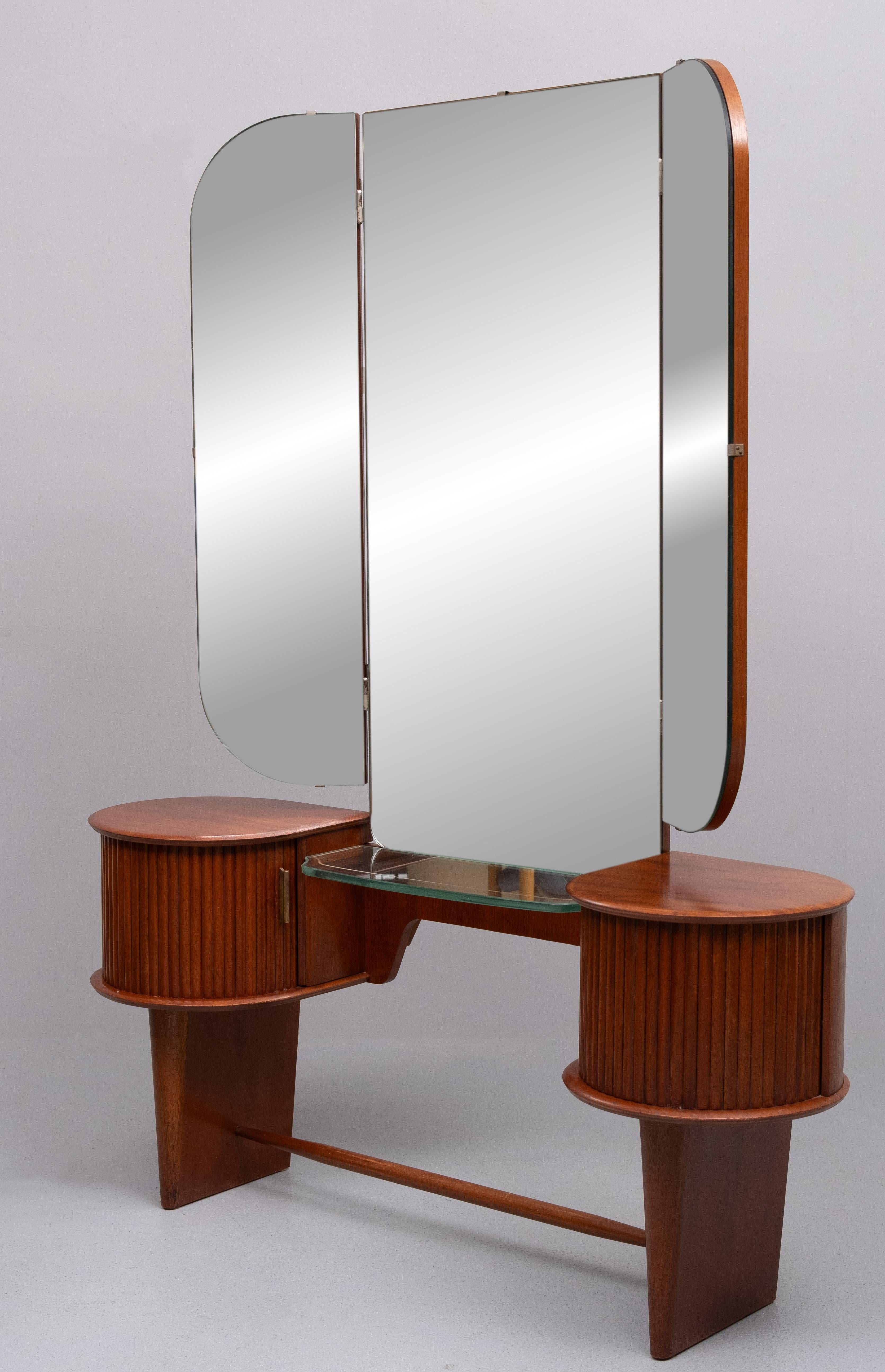 1950s  Stunning curved Vanity and matching Stool 1