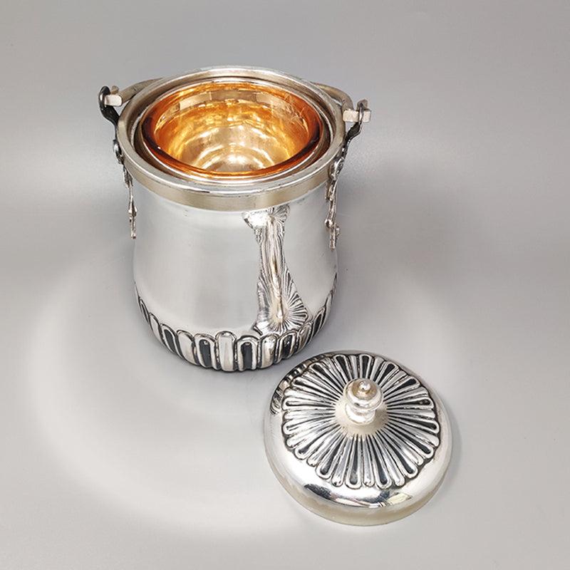 Mid-20th Century 1950s Stunning Ice Bucket in by Aldo Tura for Macabo, Made in Italy For Sale