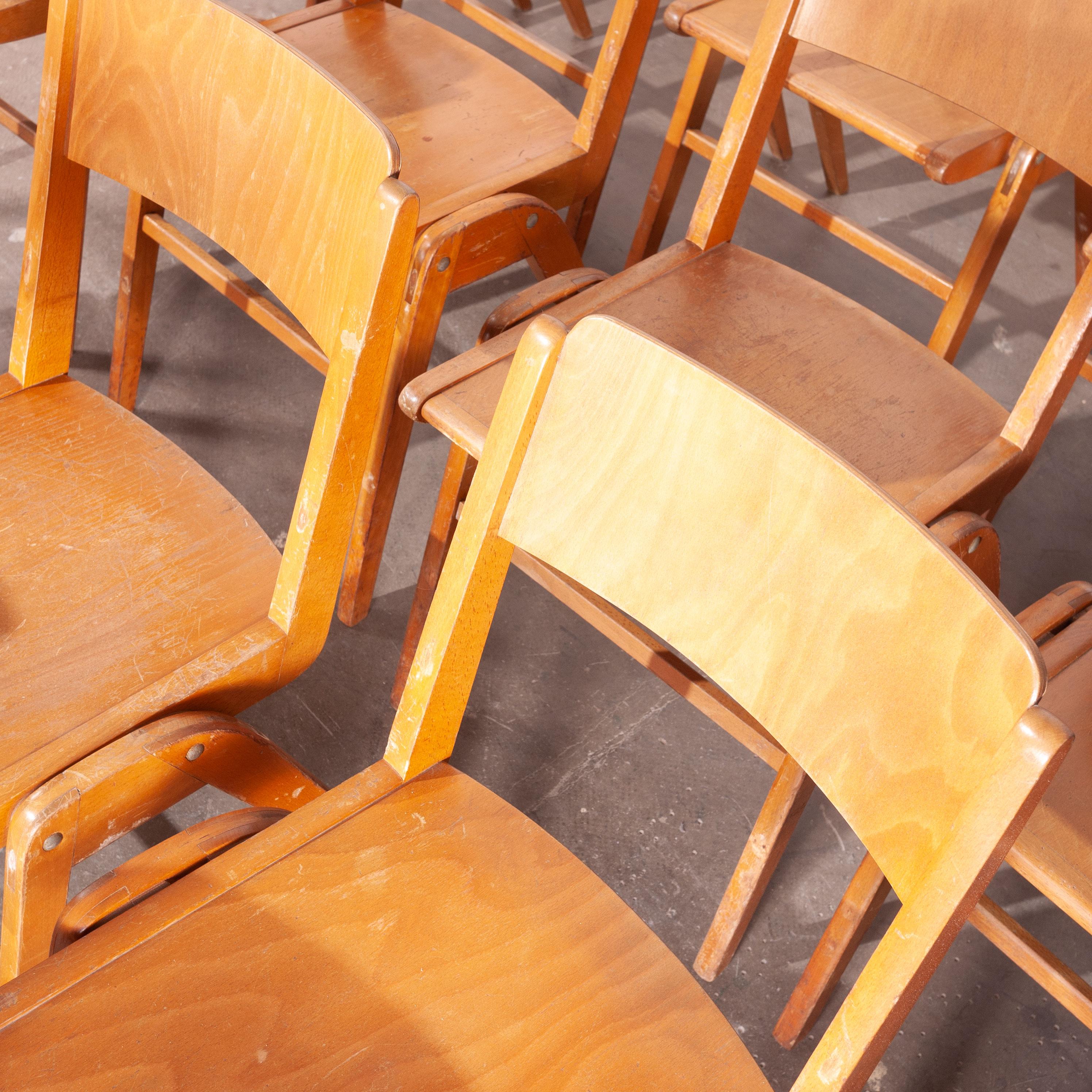 Beech 1950s Stunning Vintage Casala Dining Chairs, Set Of Eight