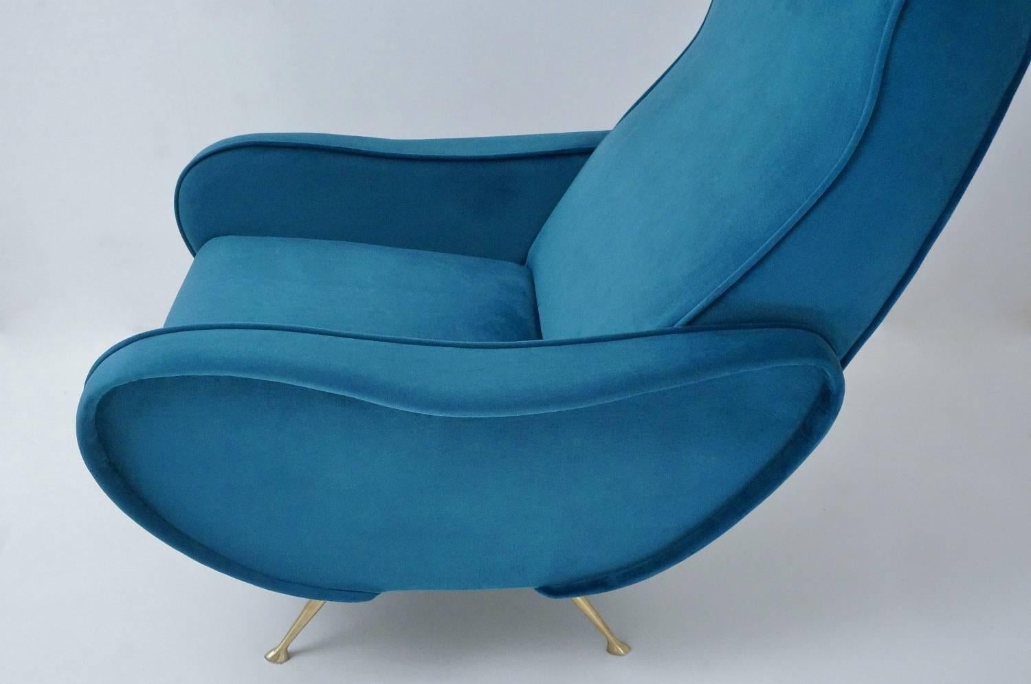 1950s Style Armchair Newly Made to Order in 25 Colors,  Italian For Sale 6