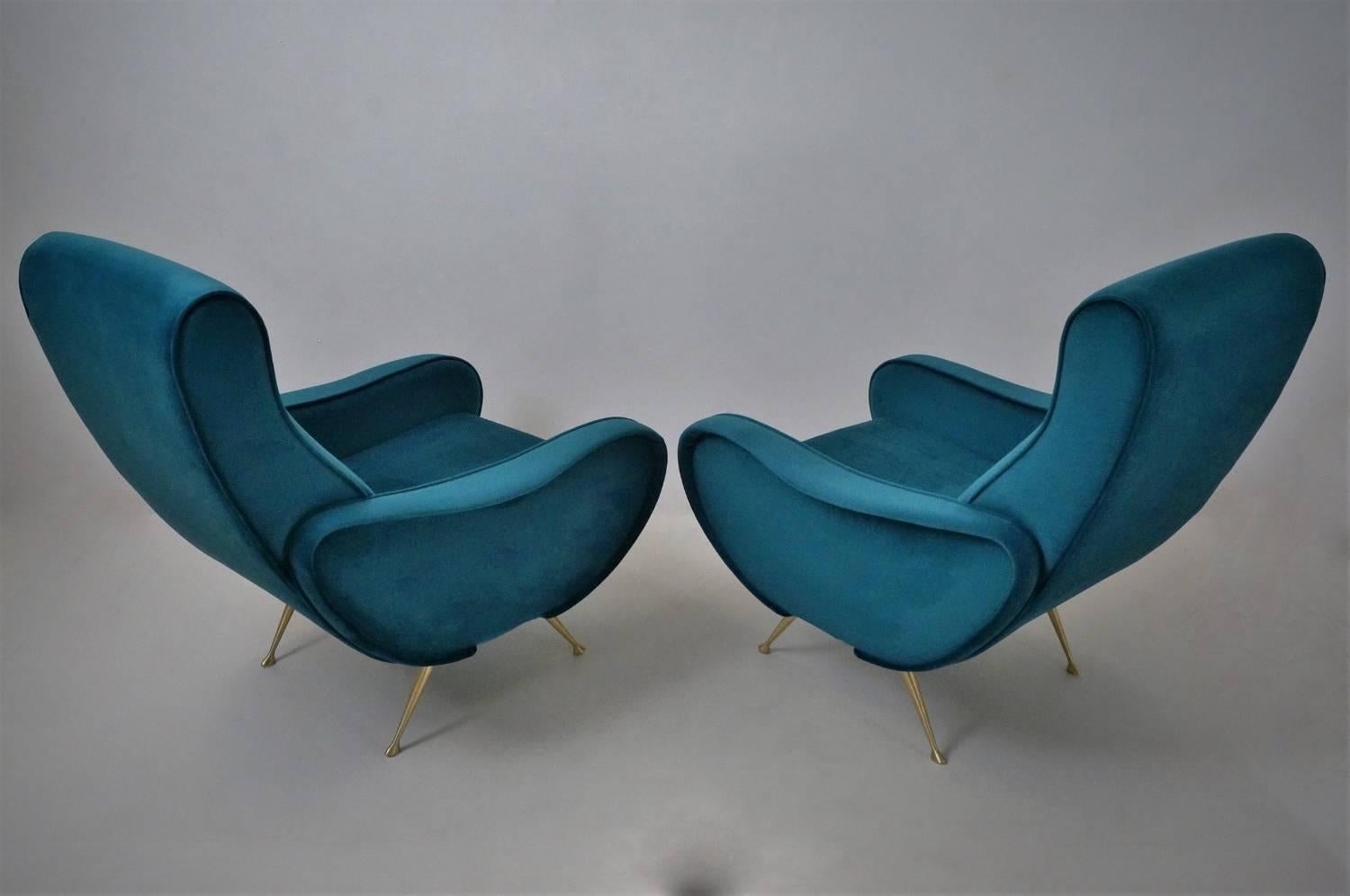 1950s Style Armchair Newly Made to Order in 25 Colors,  Italian For Sale 10