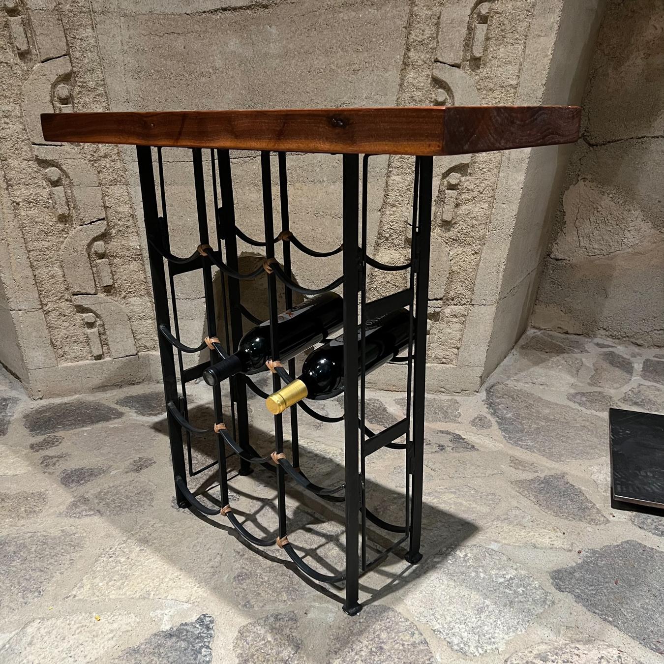 1950s Style Arthur Umanoff Wine Rack Table and 12 Bottle Holder For Sale 4