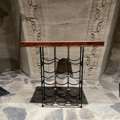 1950s Style Arthur Umanoff Wine Bar Table 12 Bottle Rack
