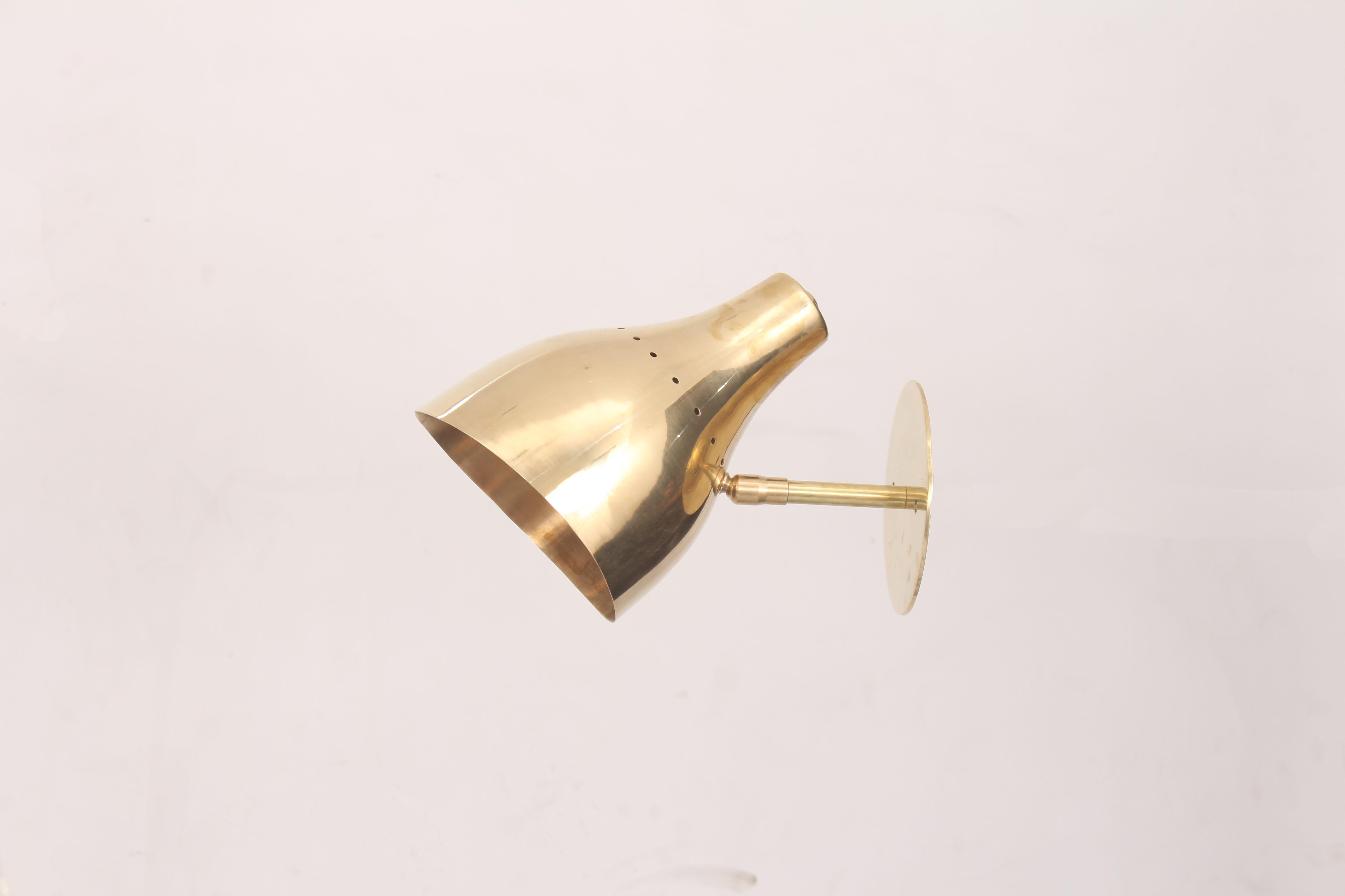 1950s Style Customizable Brass Pierced Wall Lamp  For Sale 1