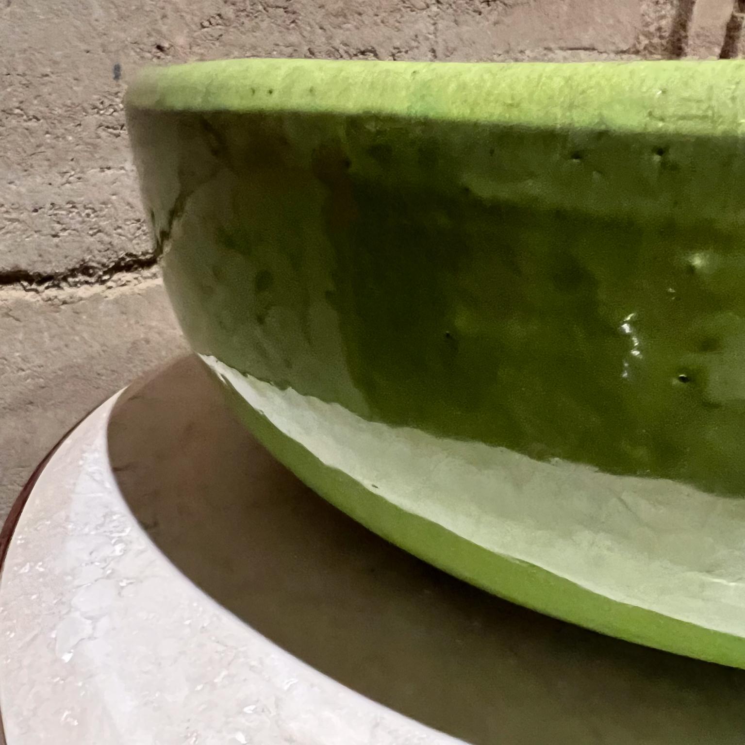 Americano Vaso in stile anni '50 Gainey Glazed Art Pottery Architectural Pottery Verde in vendita