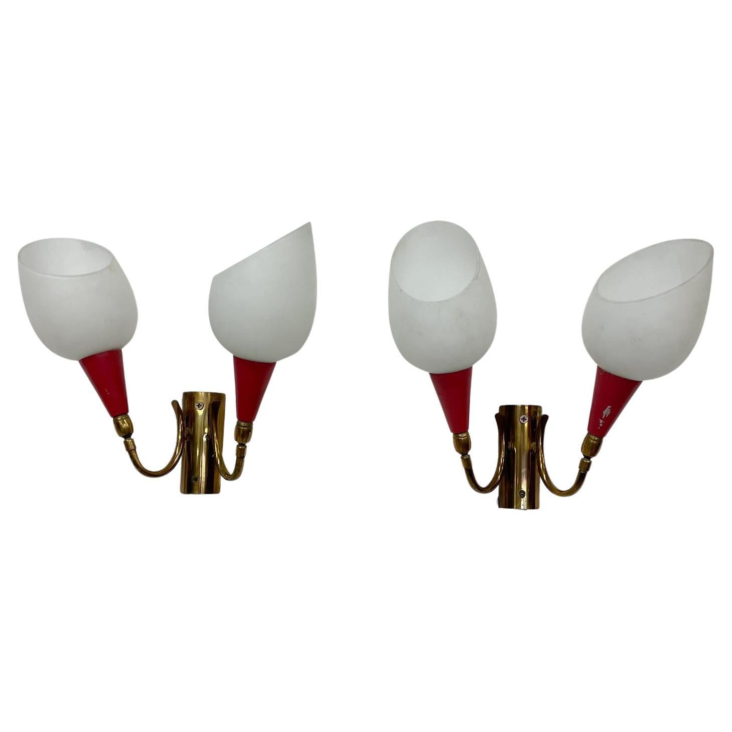 1950s Style Gino Sarfatti Arteluce Wall Sconce Lamps Italy