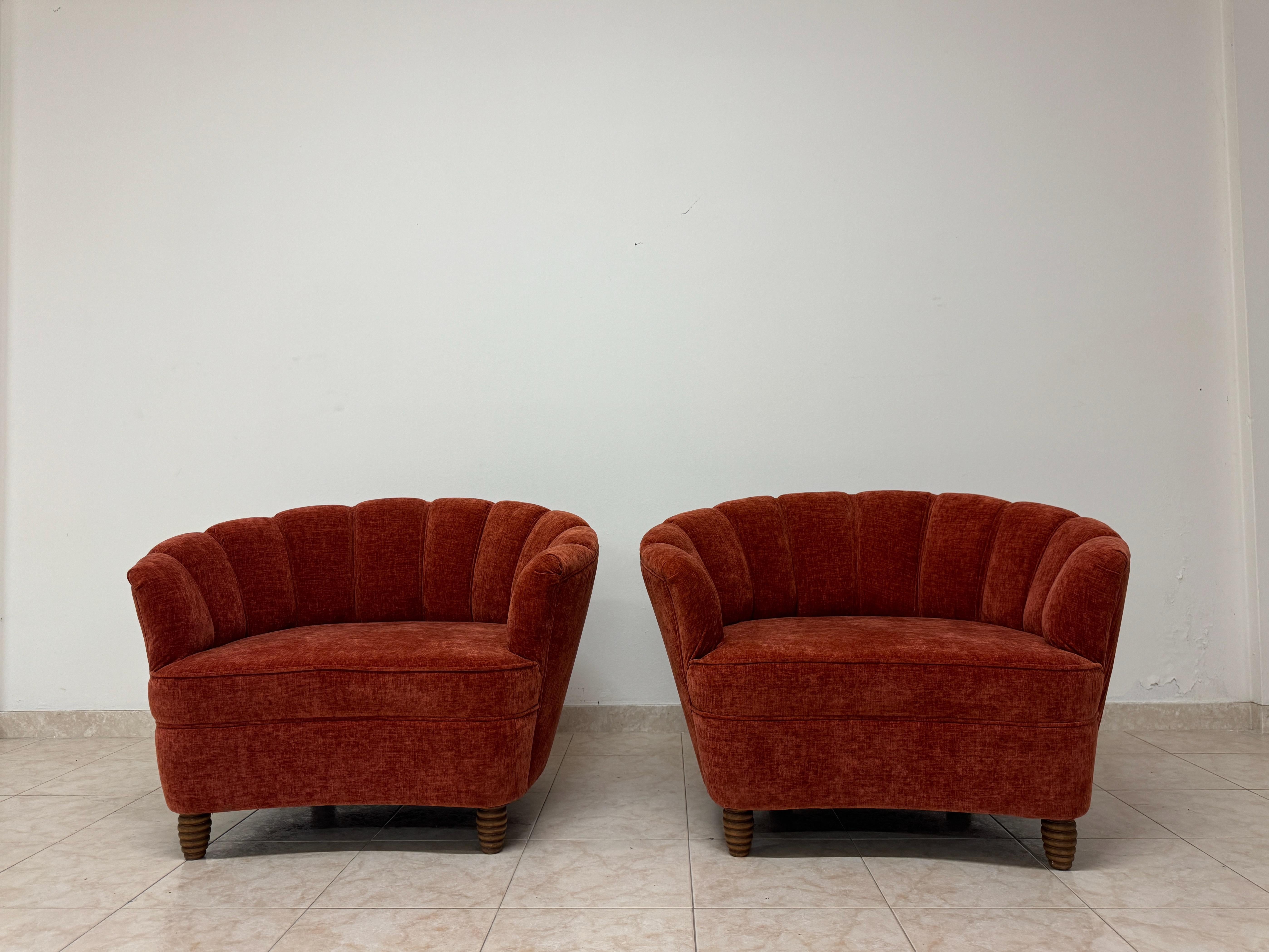 Mid-Century Modern Fauteuils italiens des années 1950 en vente