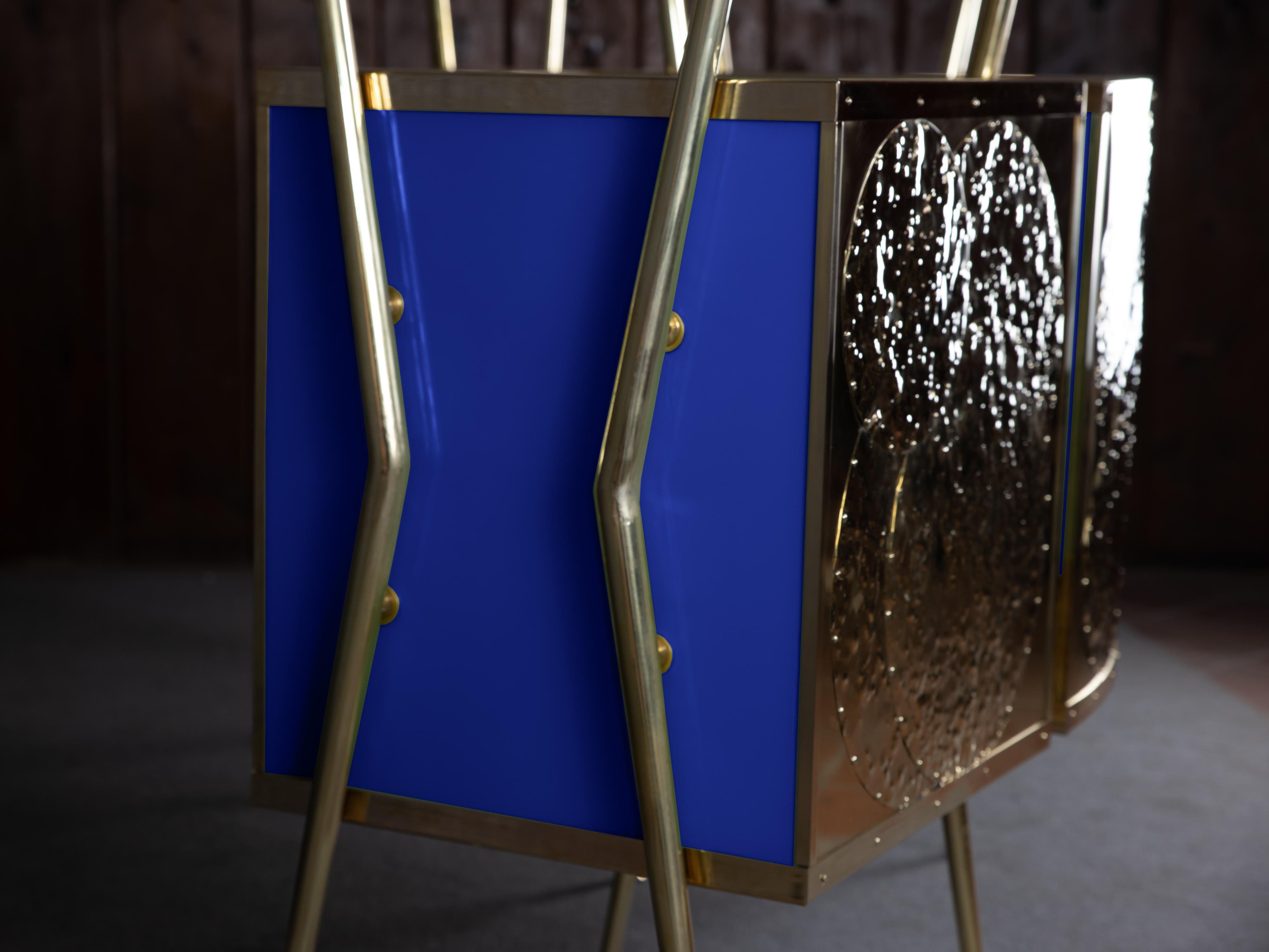 Beleuchten Sie Ihren Raum mit einem atemberaubenden 1950er Jahre italienischen Cocktail Blue Murano Bar JF (Italian) im Angebot