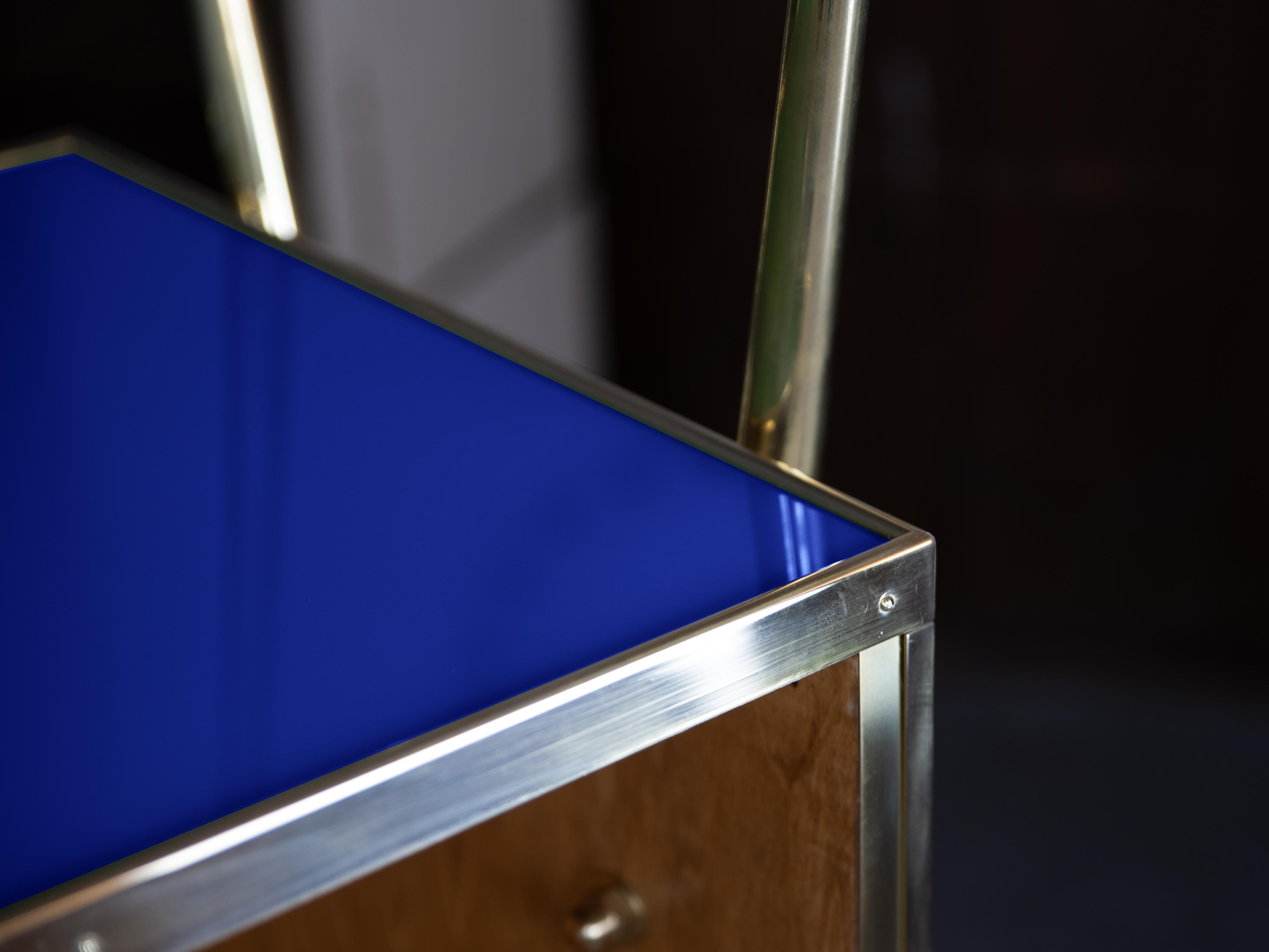 Beleuchten Sie Ihren Raum mit einem atemberaubenden 1950er Jahre italienischen Cocktail Blue Murano Bar JF im Angebot 1