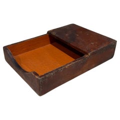1950er Jahre Hermès Notizblockhalter aus Leder im Distressed-Stil