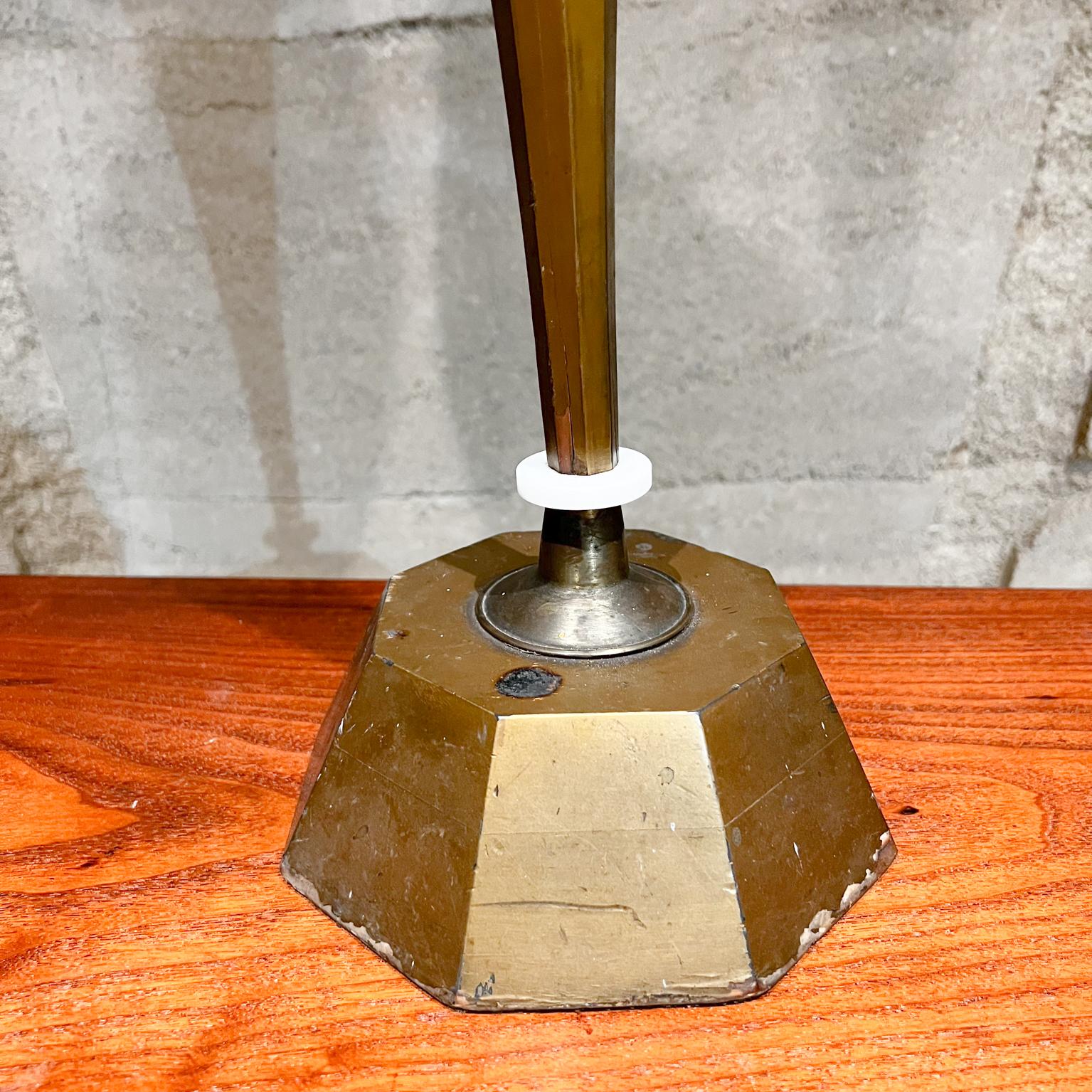 Mid-Century Modern 1950s Style of Tony Paul Shapely Gold Table Lamp with Mahogany Wood For Sale