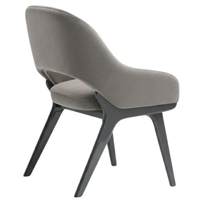 1950s Style Velvet Dining Chair with Open Back By Carlos Soriano en vente