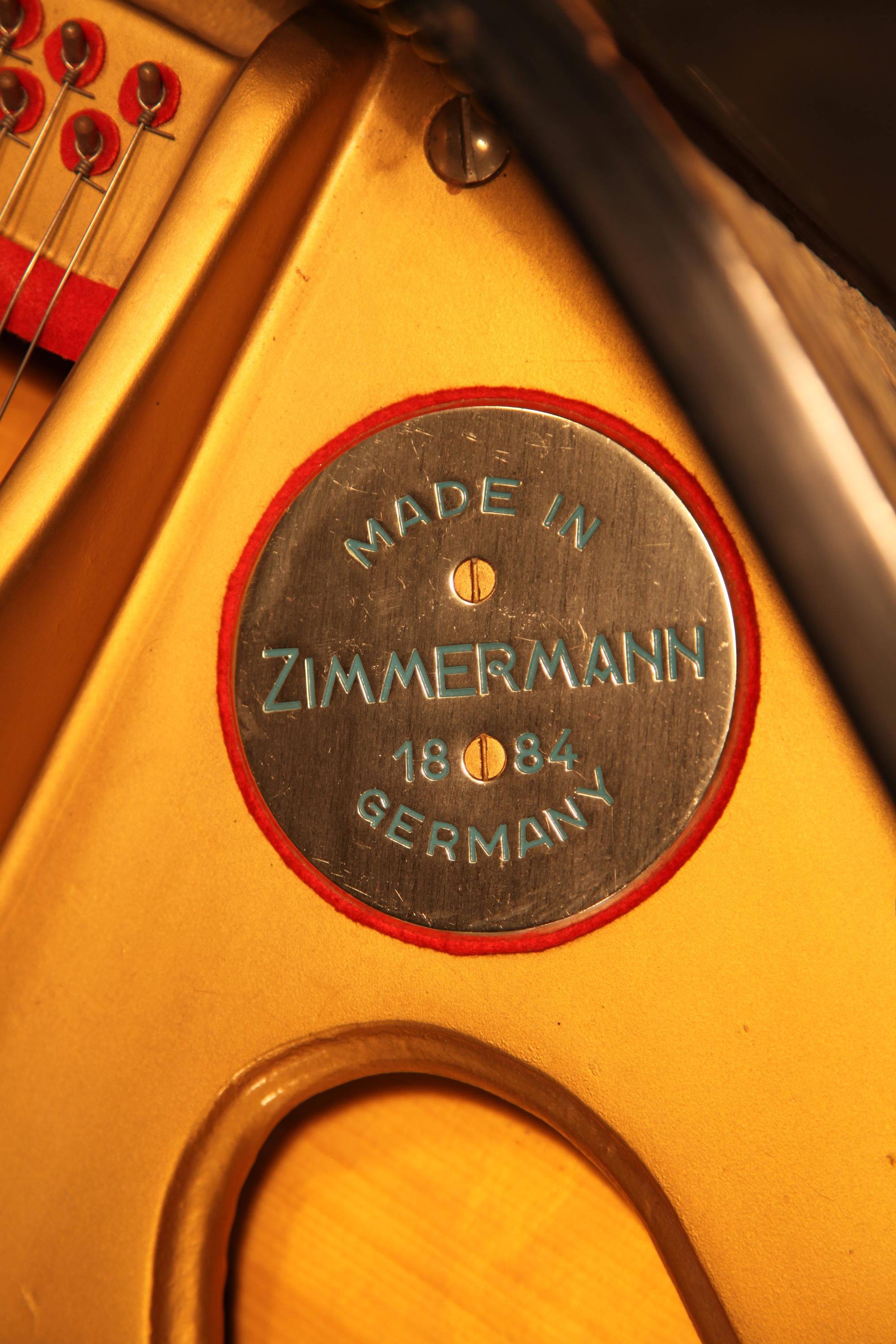 1950's Style Zimmermann Baby Grand Piano Yellow Formica Tubular Steel Piano Lyre For Sale 4