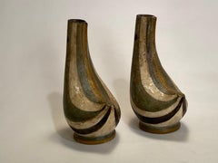 1950s Stylized Italian Pottery Bird Vases, a Pair