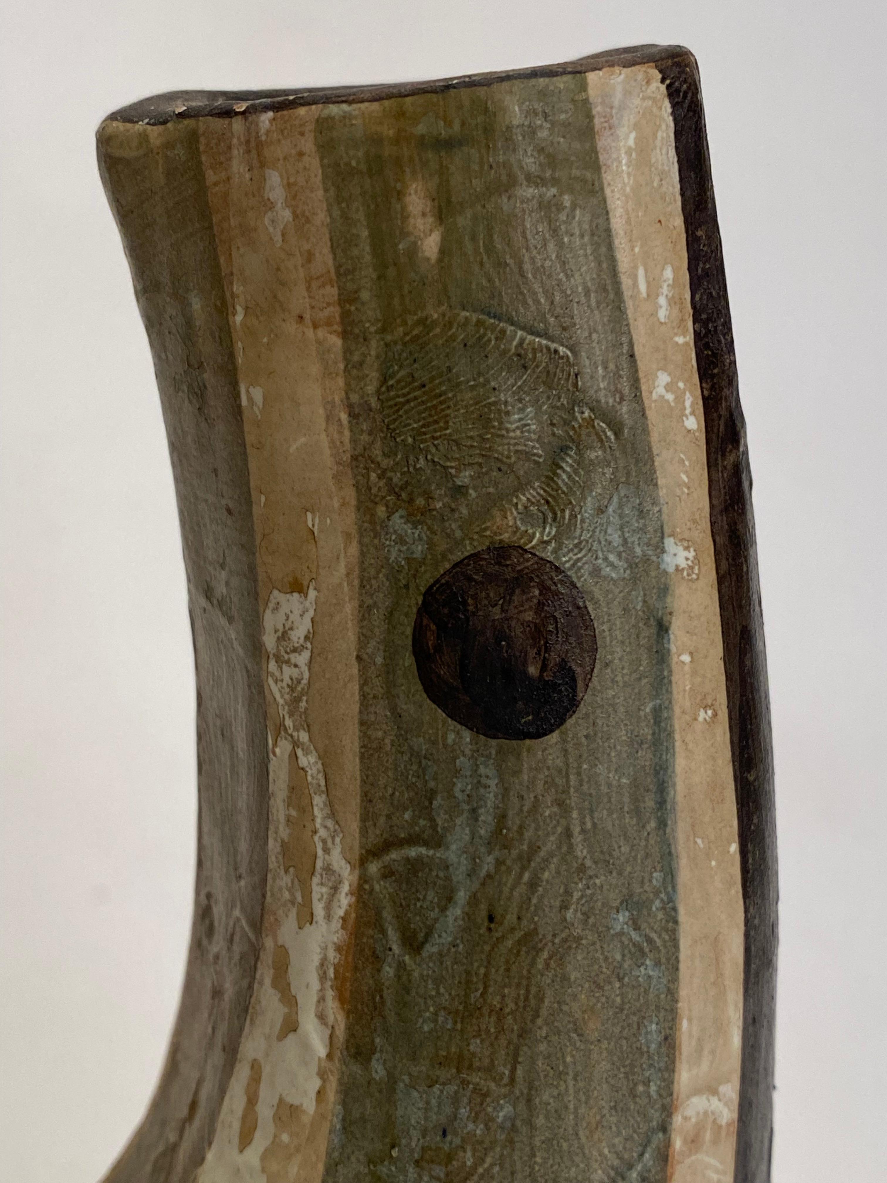 1950s Stylized Italian Pottery Bird Vases, a Pair For Sale 2
