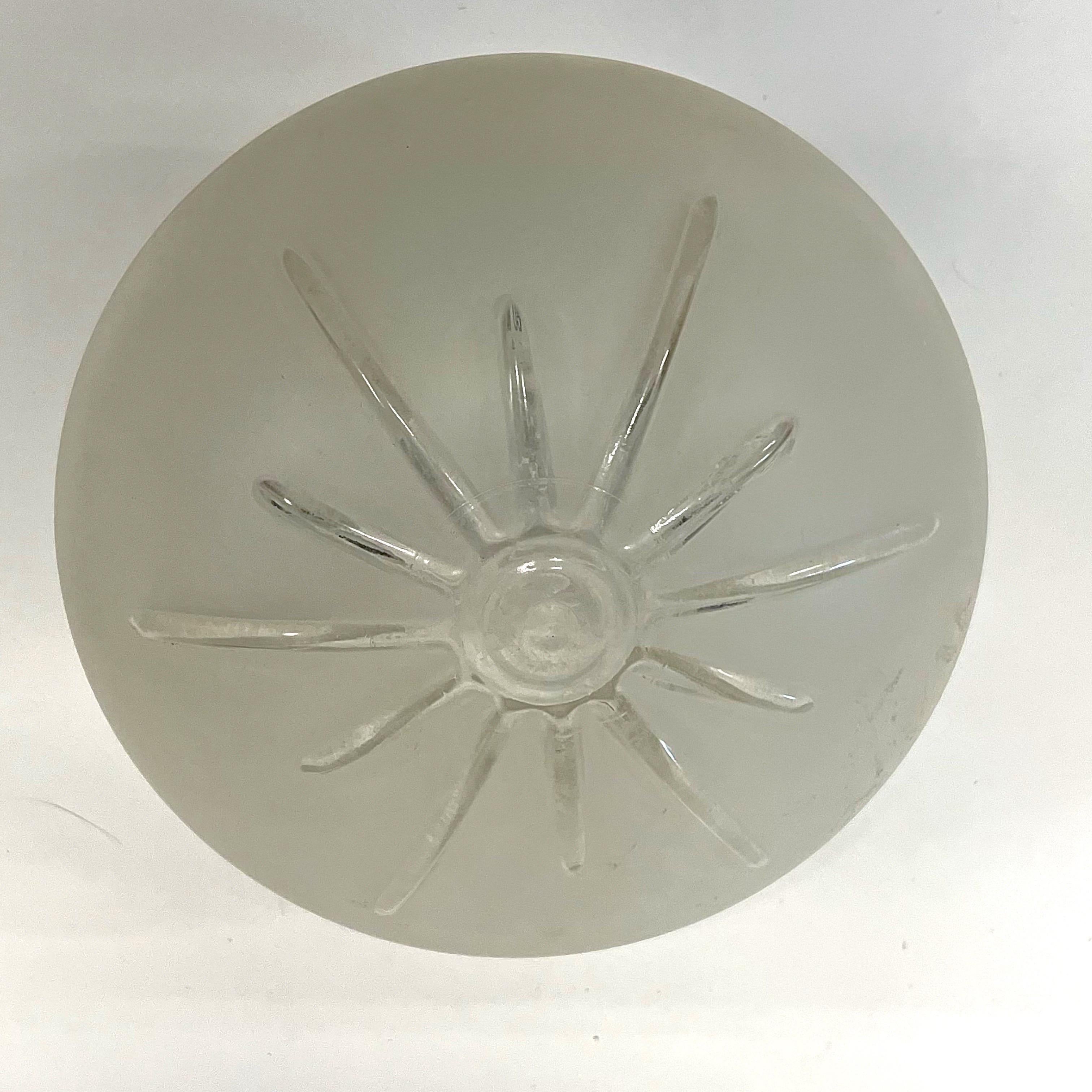 Plafón atómico de cristal de estrella de los años 50 ~ montaje empotrado.  7(1/2)