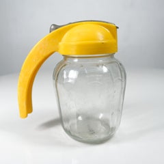 1950s Sunny Yellow Honey Syrup Dispenser Table Jar