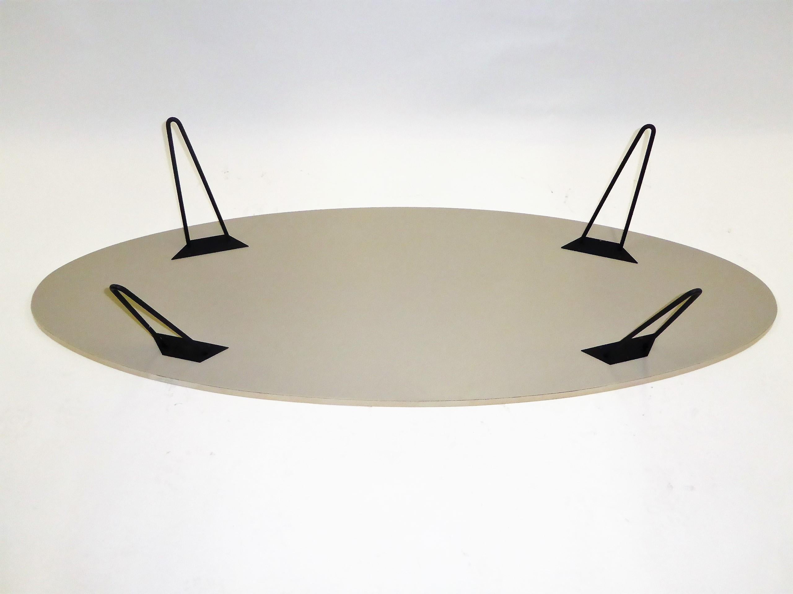 1950s Surfboard Coffee Table on Hairpin Legs Eames Style 3