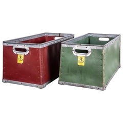 Vintage 1950s Suroy Storage Boxes, Stackable Pair