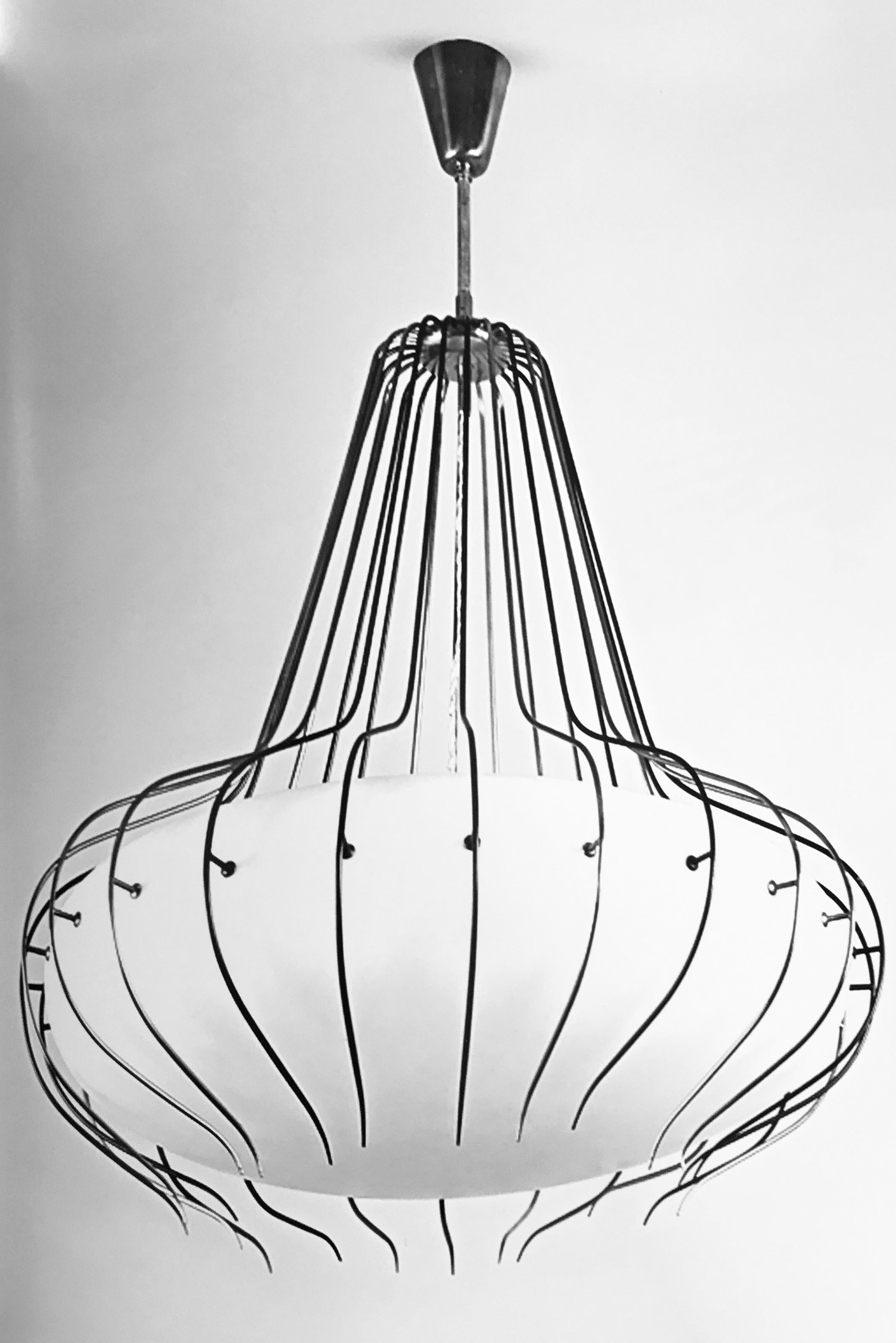 1950s Suspension Light Attributed to Angelo Lelli for Arredoluce 9