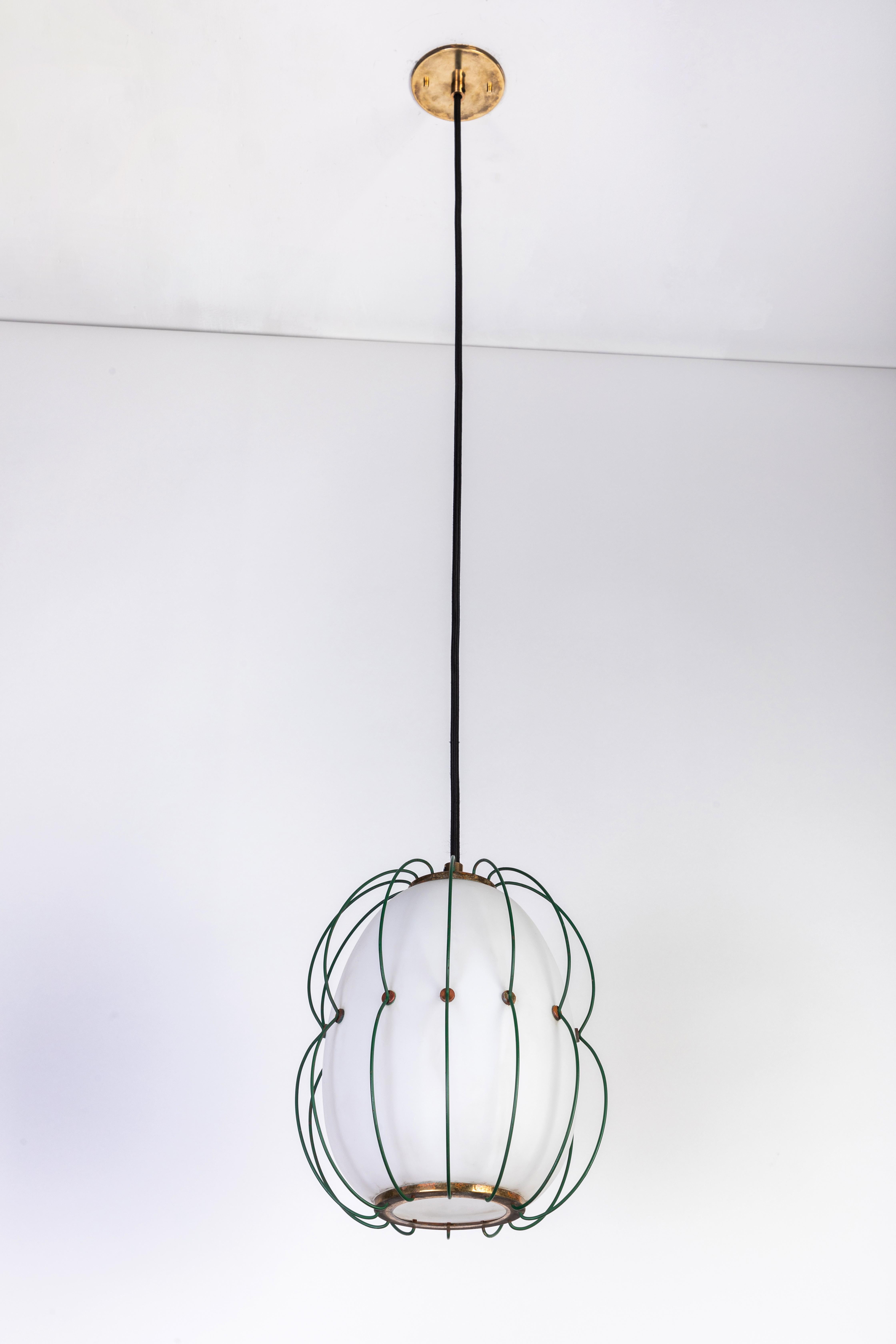 1950s Suspension Light Attributed to Angelo Lelli for Arredoluce In Good Condition In Glendale, CA