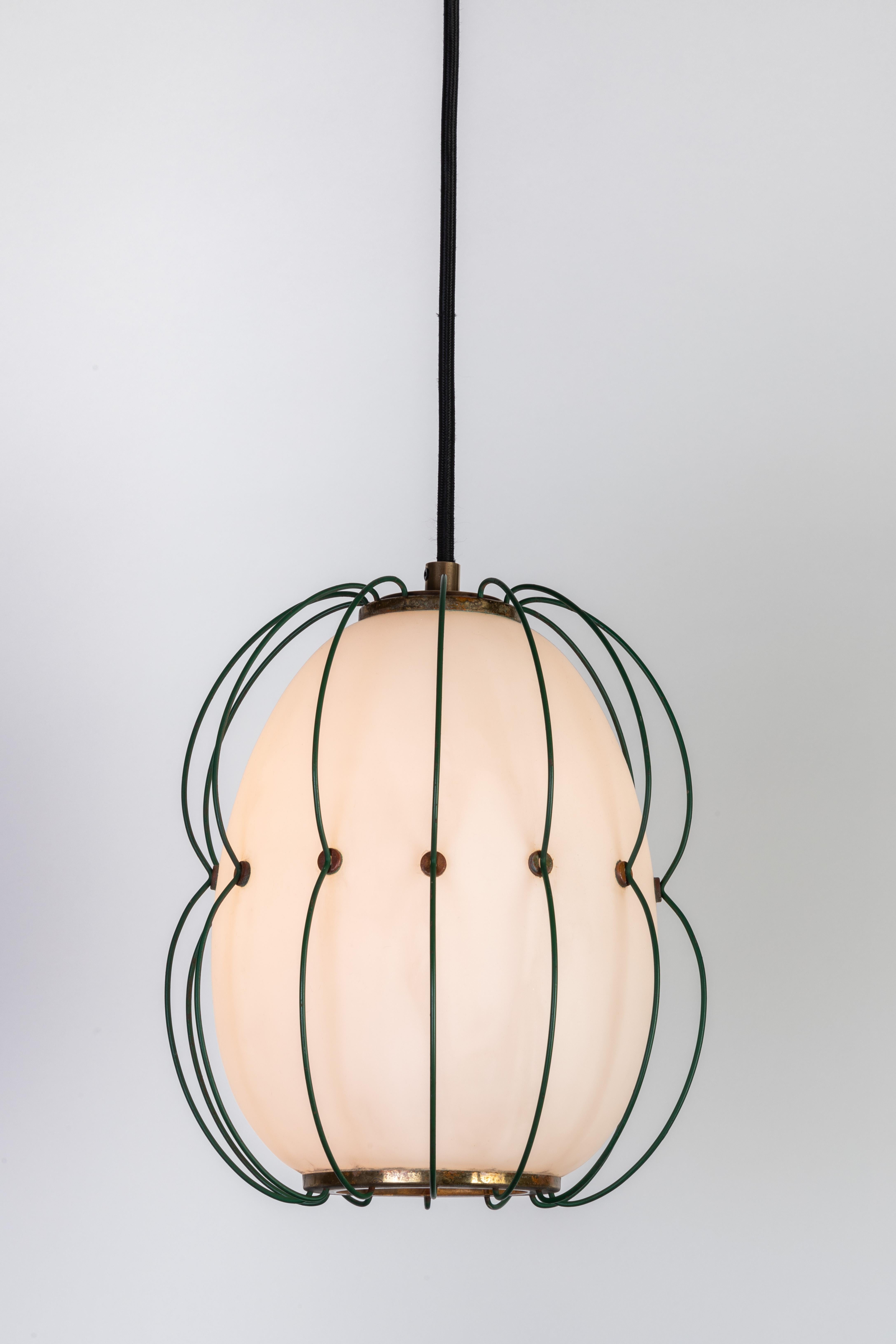 Metal 1950s Suspension Light Attributed to Angelo Lelli for Arredoluce