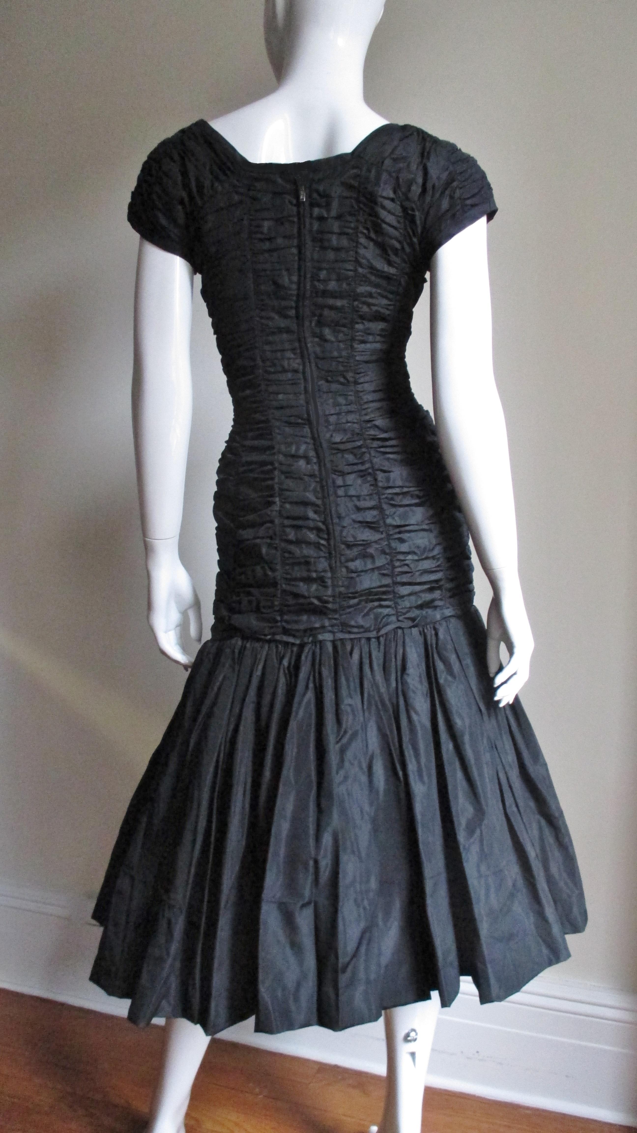 Women's Suzy Perette 1950s Ruched Dress  For Sale