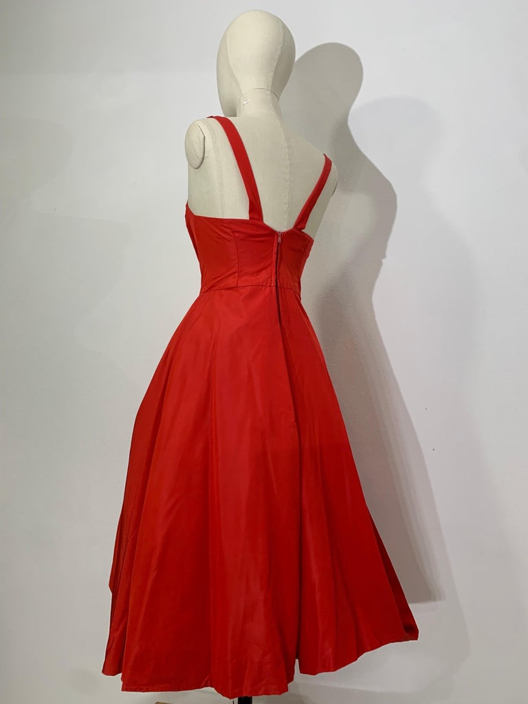 open lace back dress Handmade Tulle Embellished Red Prom Evening Dress Customize Size I Retro Fairy main image 1