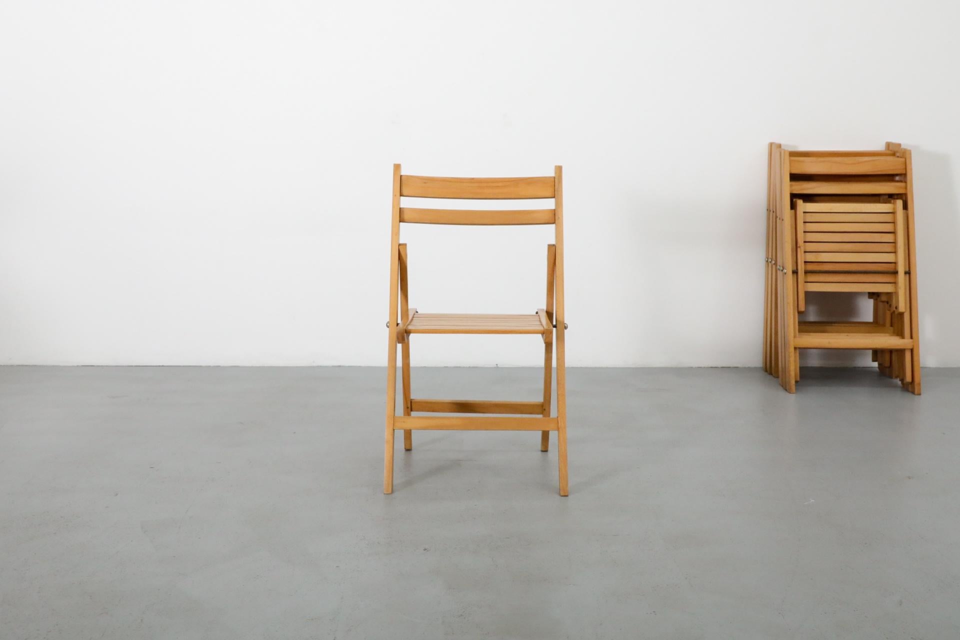 1950's Sven Markelius Style Folding Birch Steamer or Church Chairs 8