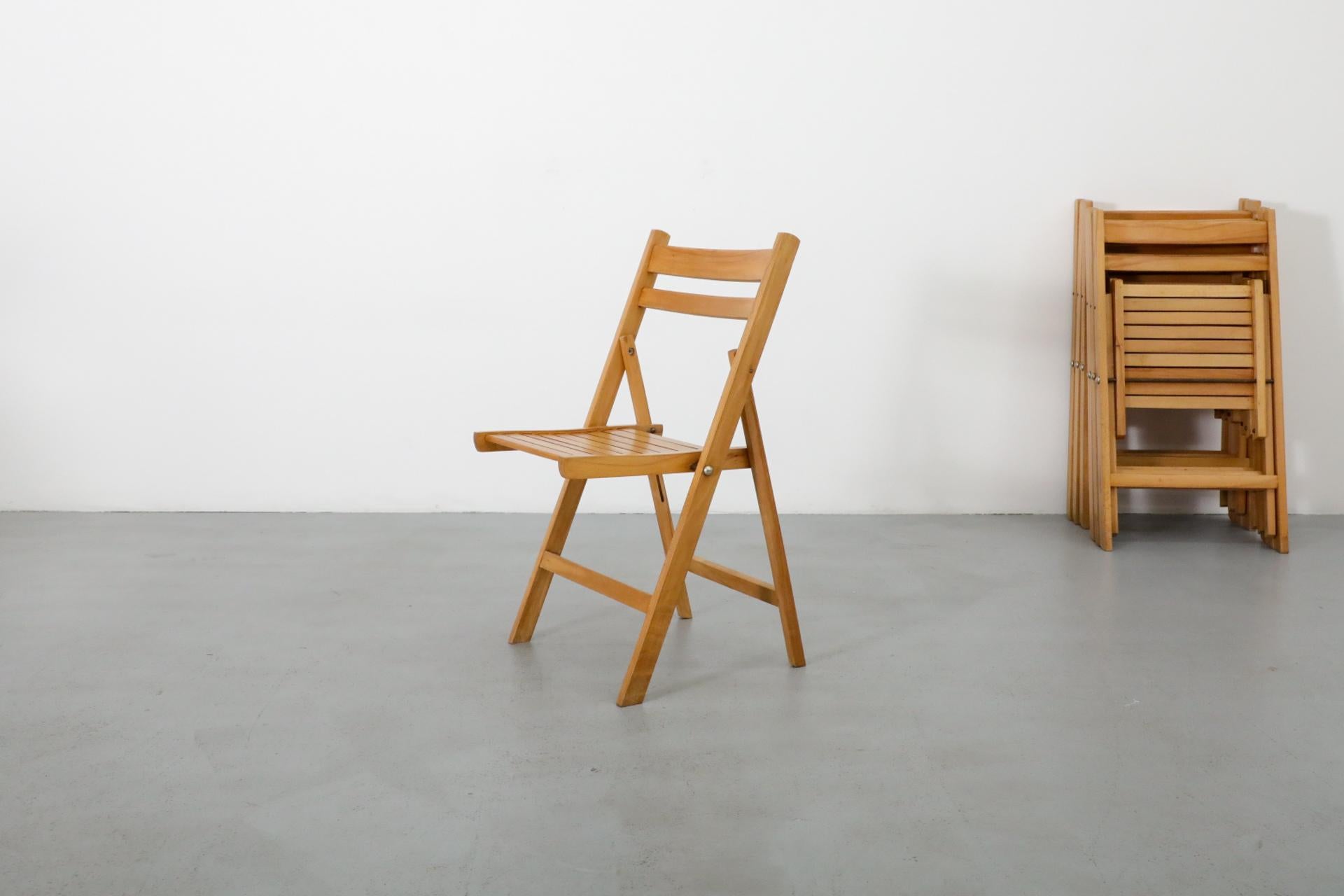 1950's Sven Markelius Style Folding Birch Steamer or Church Chairs 9