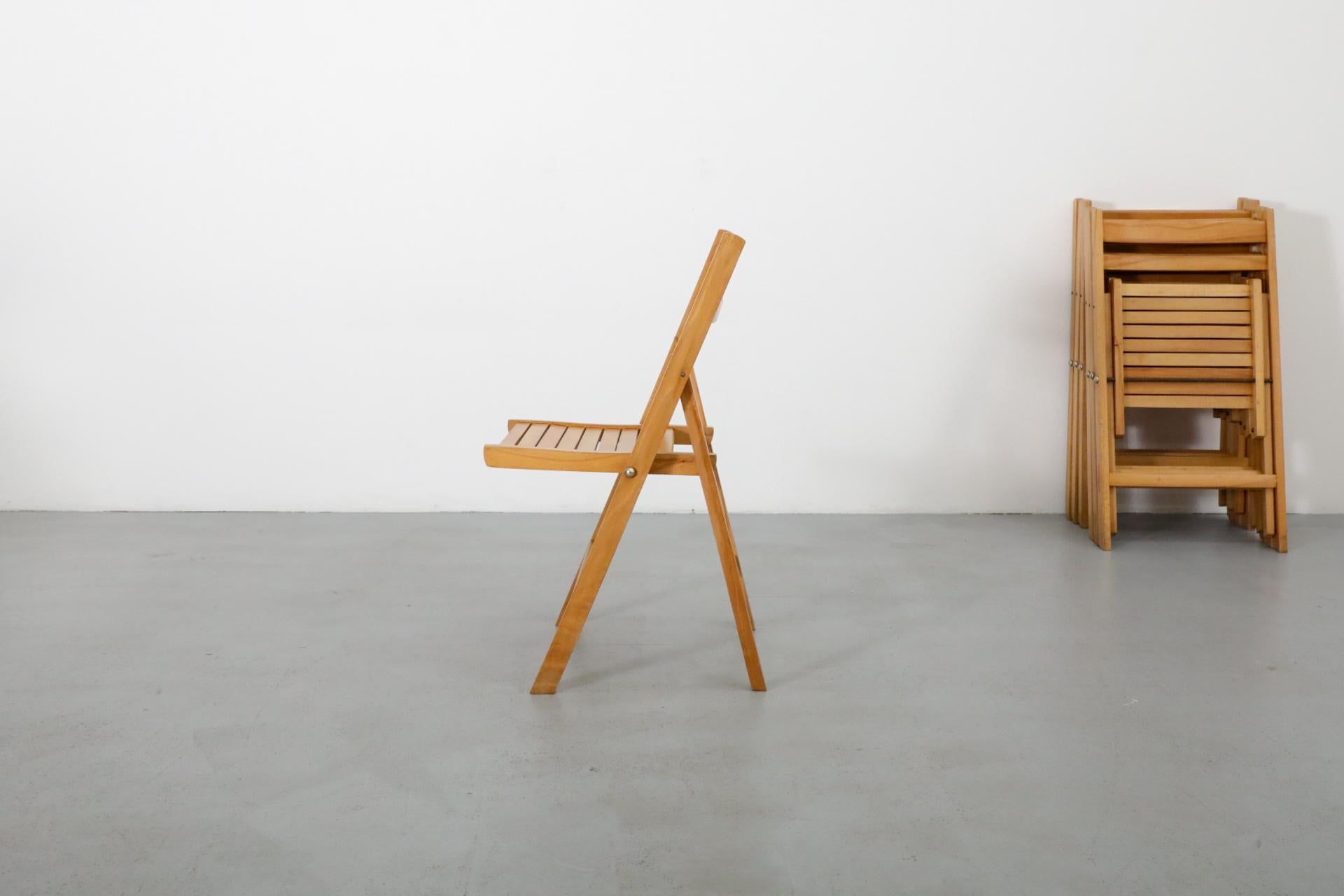 1950's Sven Markelius Style Folding Birch Steamer or Church Chairs 10