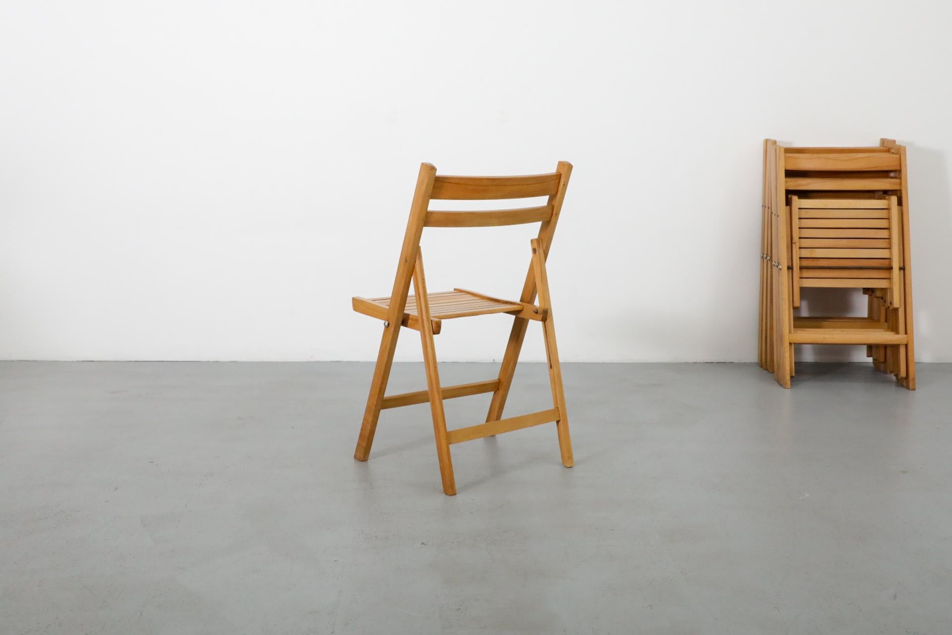 1950's Sven Markelius Style Folding Birch Steamer or Church Chairs 11