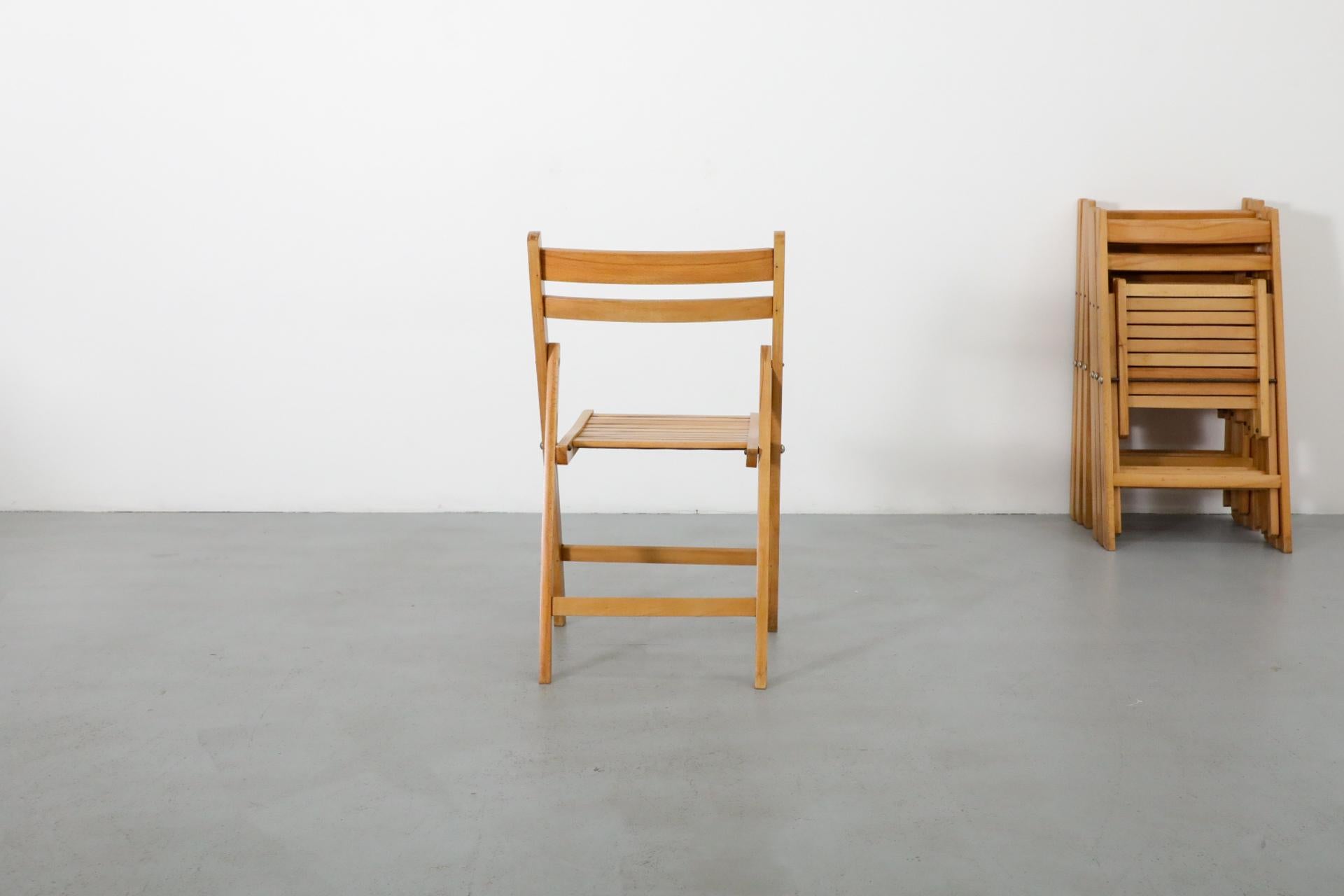 1950's Sven Markelius Style Folding Birch Steamer or Church Chairs 12