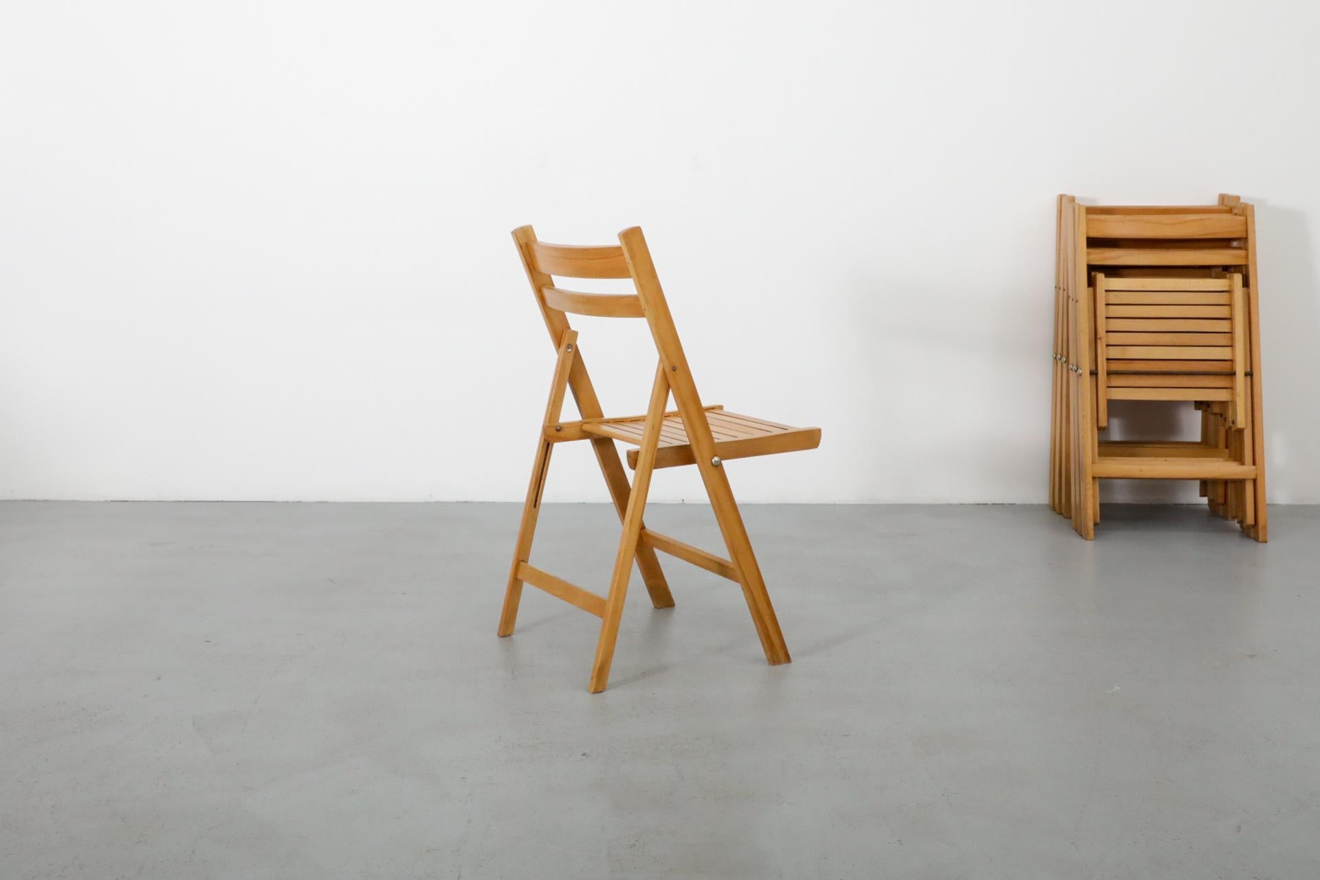 1950's Sven Markelius Style Folding Birch Steamer or Church Chairs 13