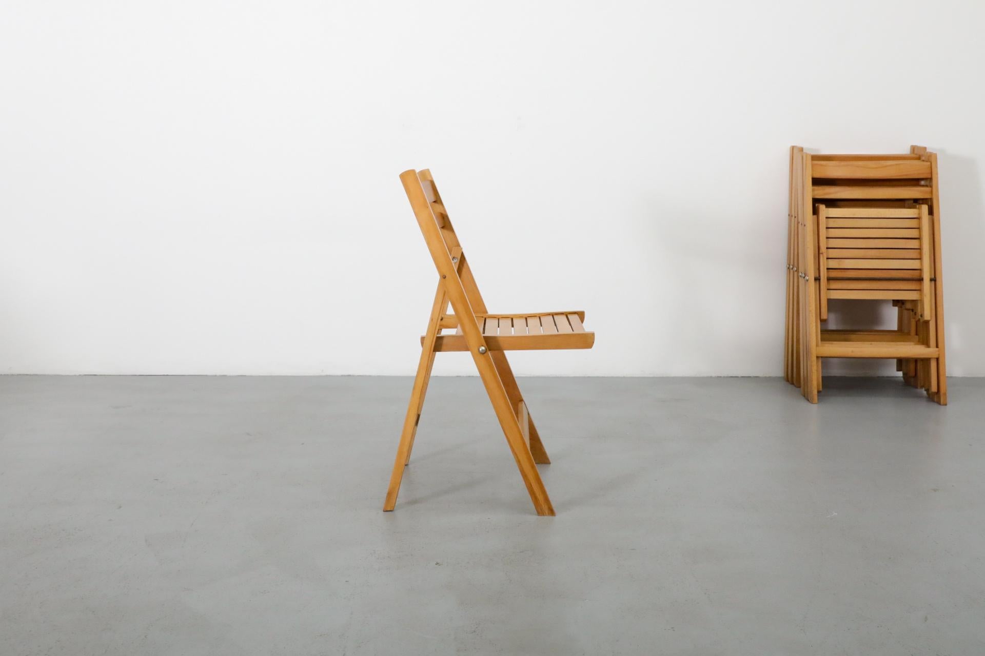 1950's Sven Markelius Style Folding Birch Steamer or Church Chairs 14