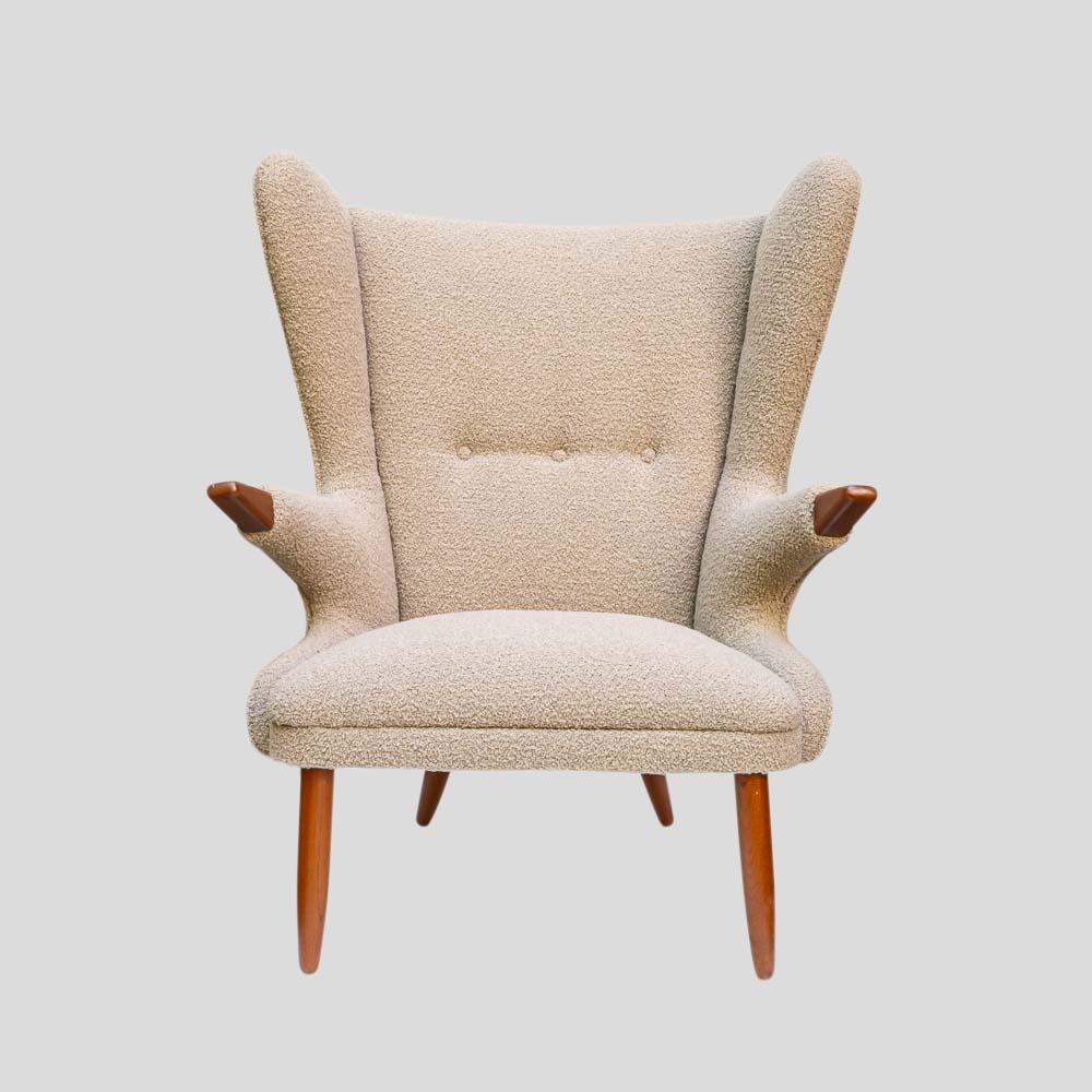 Italian 1950s Svend skipper designed wing armchair mid century scandinavia For Sale