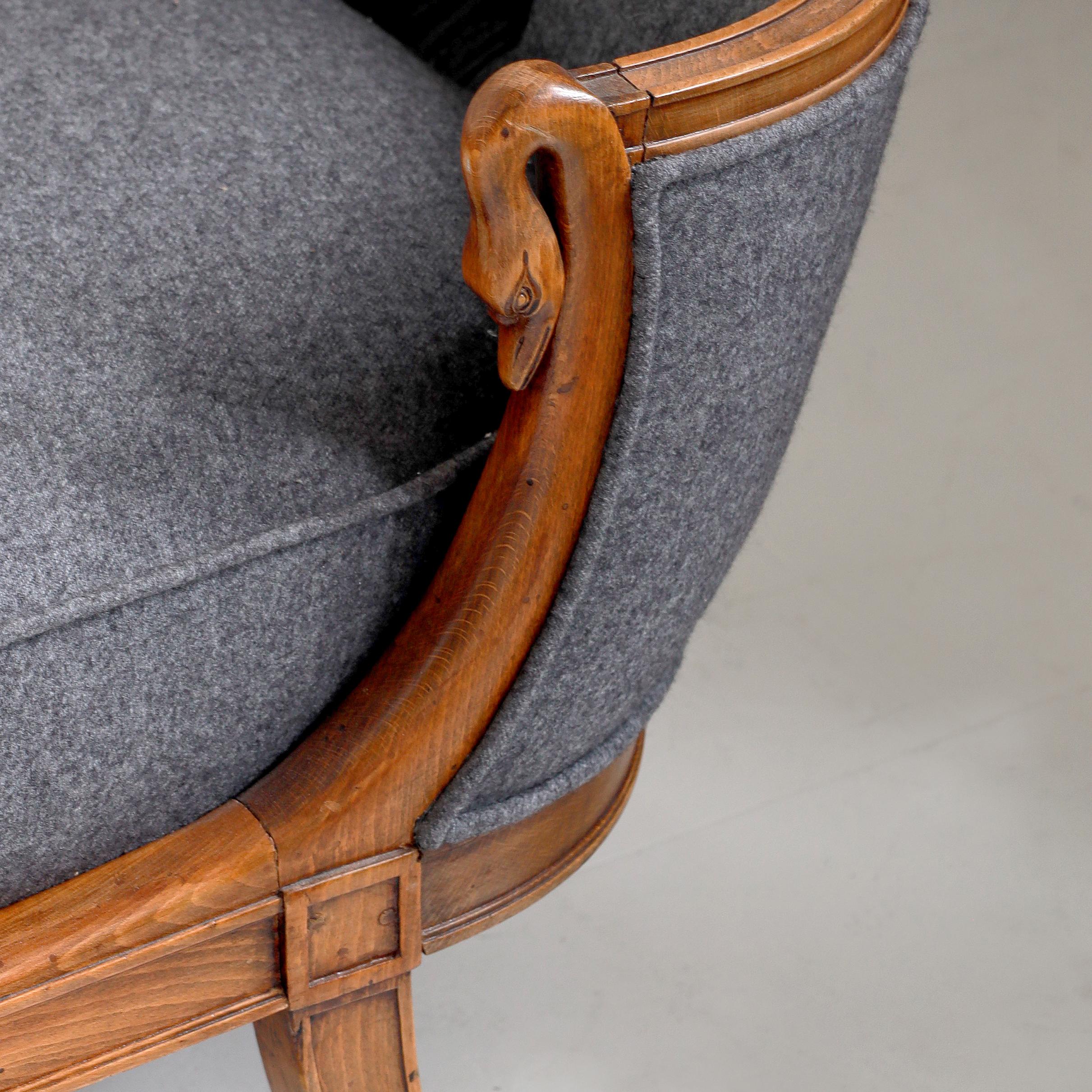 Mid-Century Modern 1950s Swan Chaise Longue For Sale