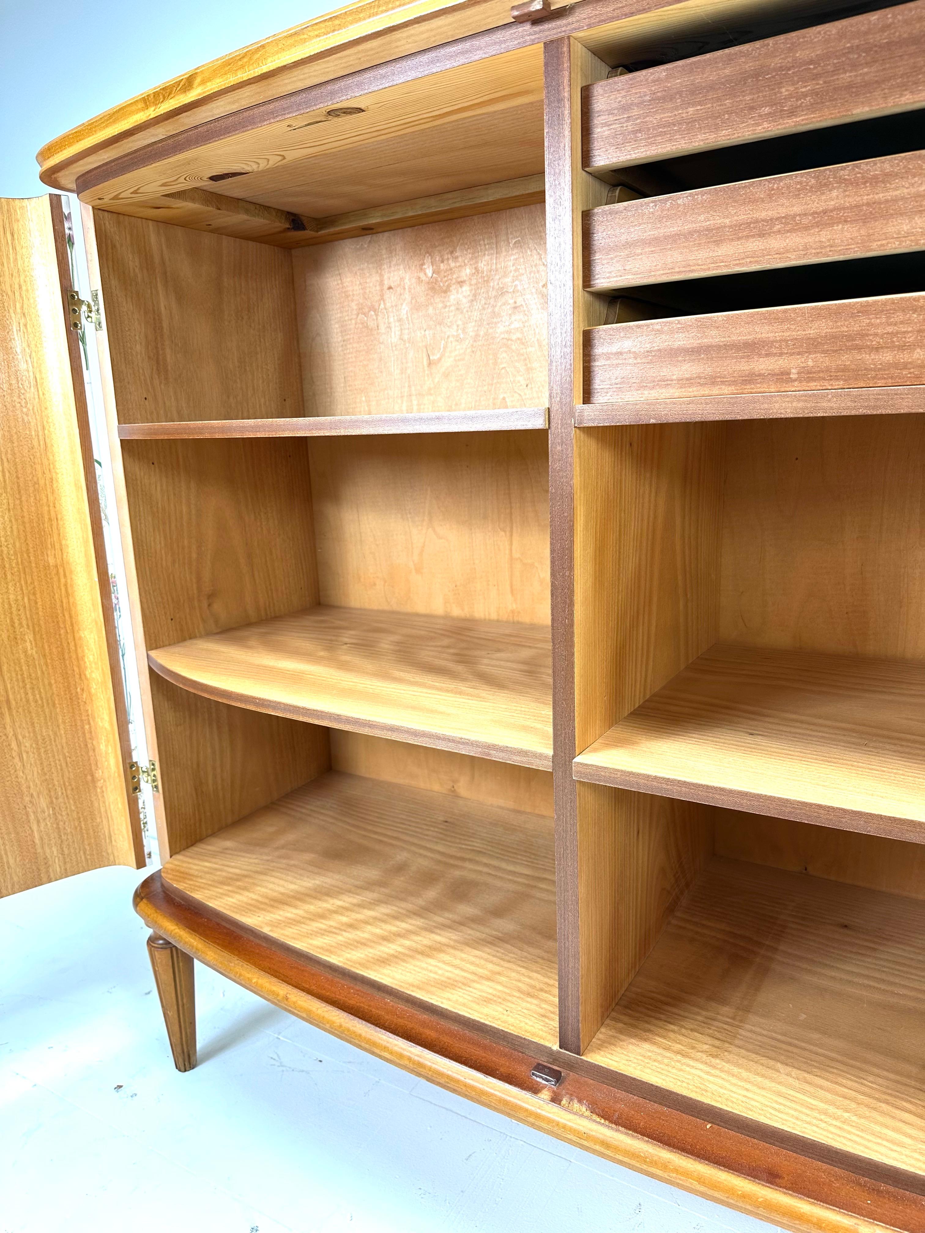 20th Century 1950’s Swedish Cabinet With Nordens Flora Illustrations
