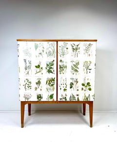 1950’s Swedish Cabinet With Nordens Flora Illustrations