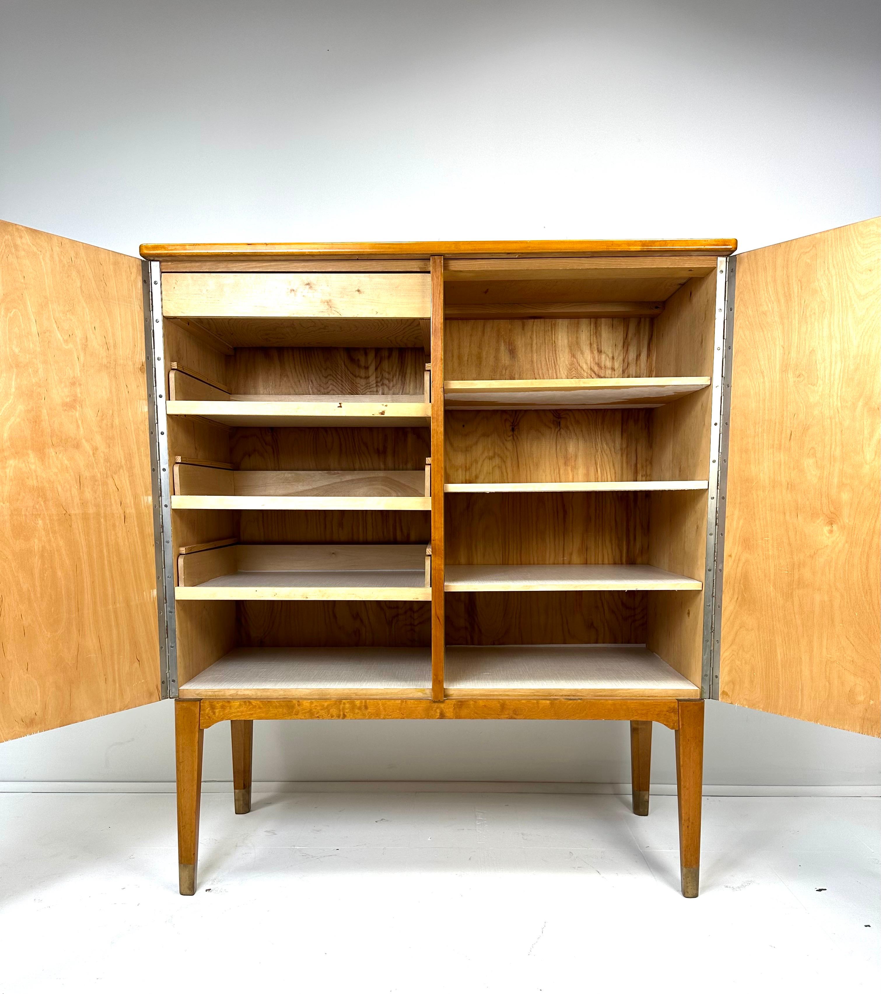 Scandinavian Modern 1950’s Swedish Cabinet With Nordens Flora Illustrations