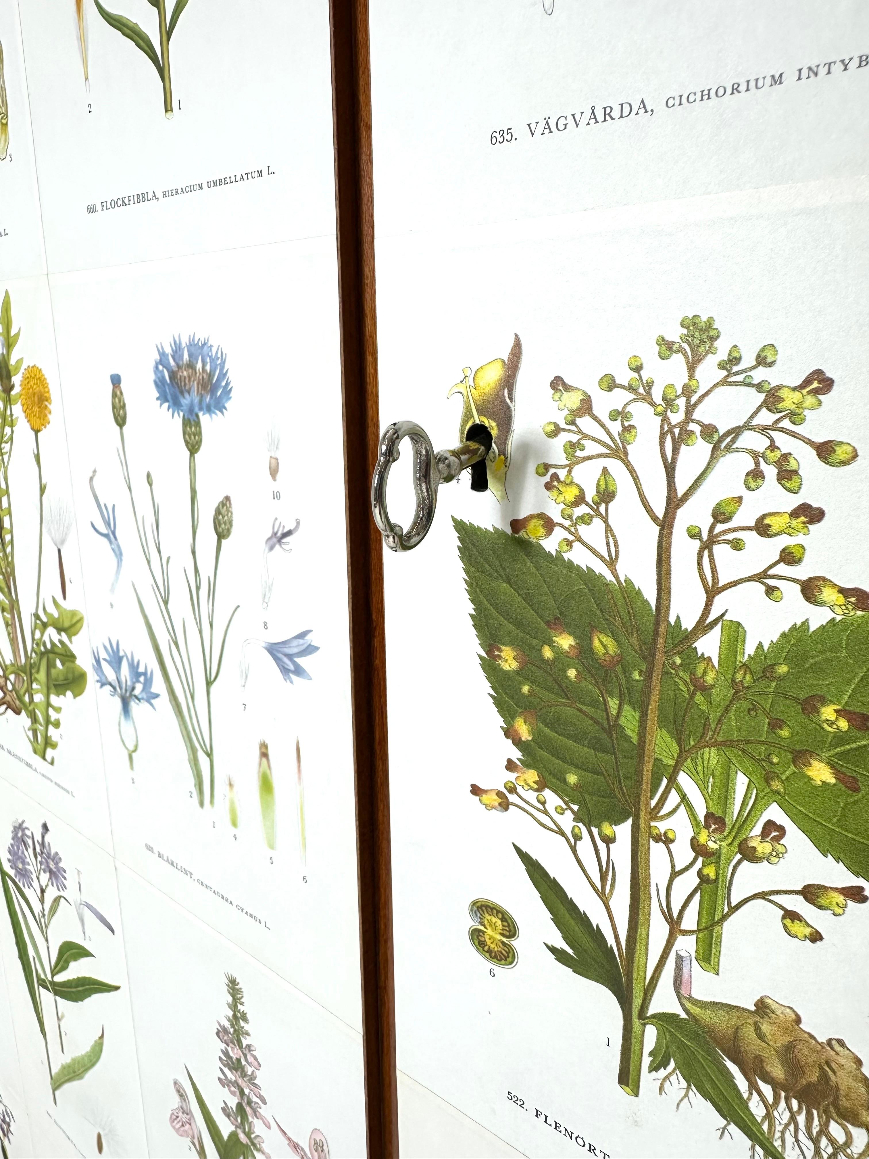Mobile svedese degli anni '50 con illustrazioni di Nordens Flora In condizioni buone in vendita a Turners Falls, MA